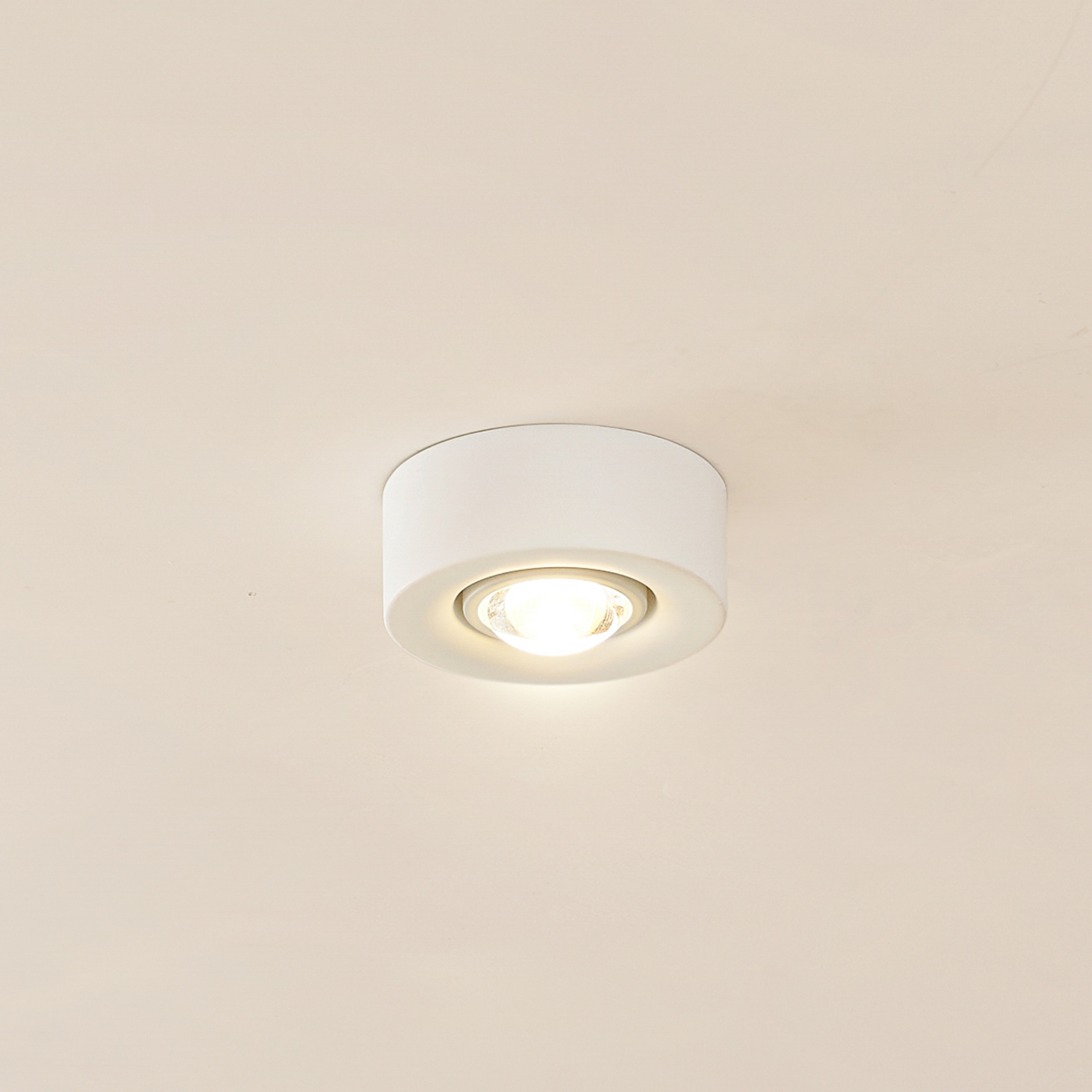 Lindby candeeiro de teto Levia, 1 lâmpada, Ø 14 cm, branco, gesso