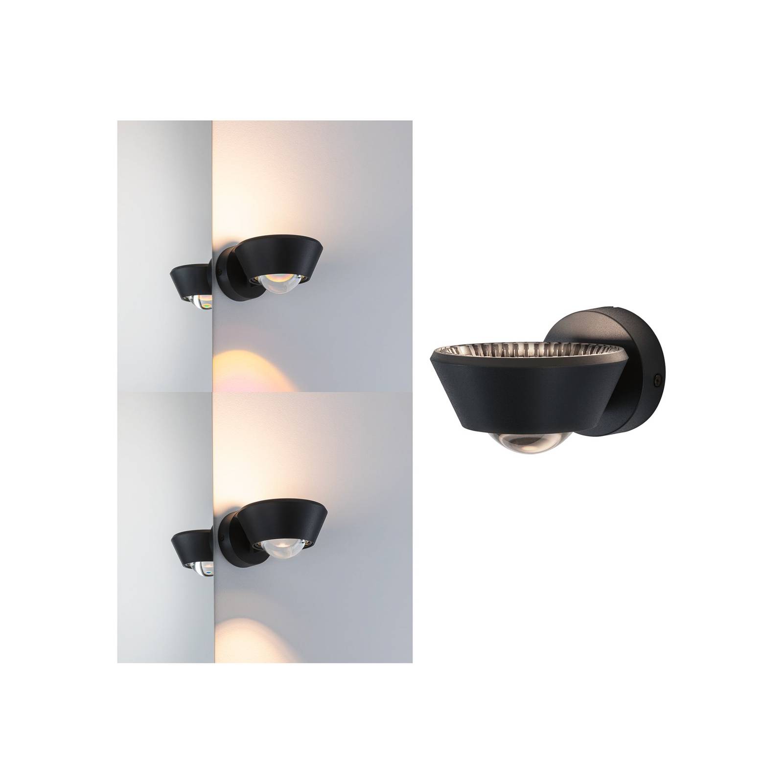 Paulmann Sabik applique LED up/down noire