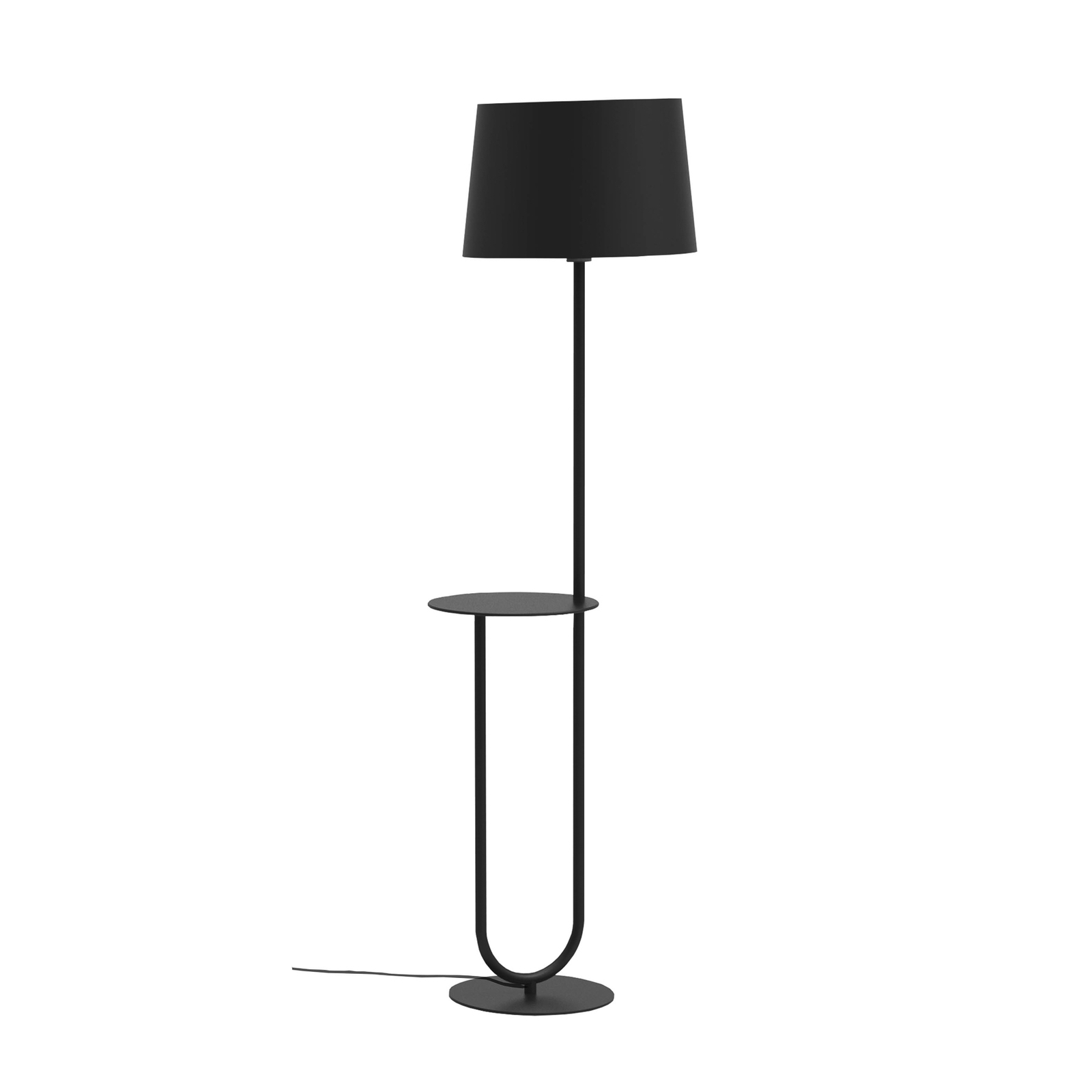 Aluminor Duo floor lamp with a shelf