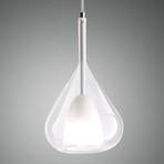 Hanglamp Lila van glas, 1-lamp, helder