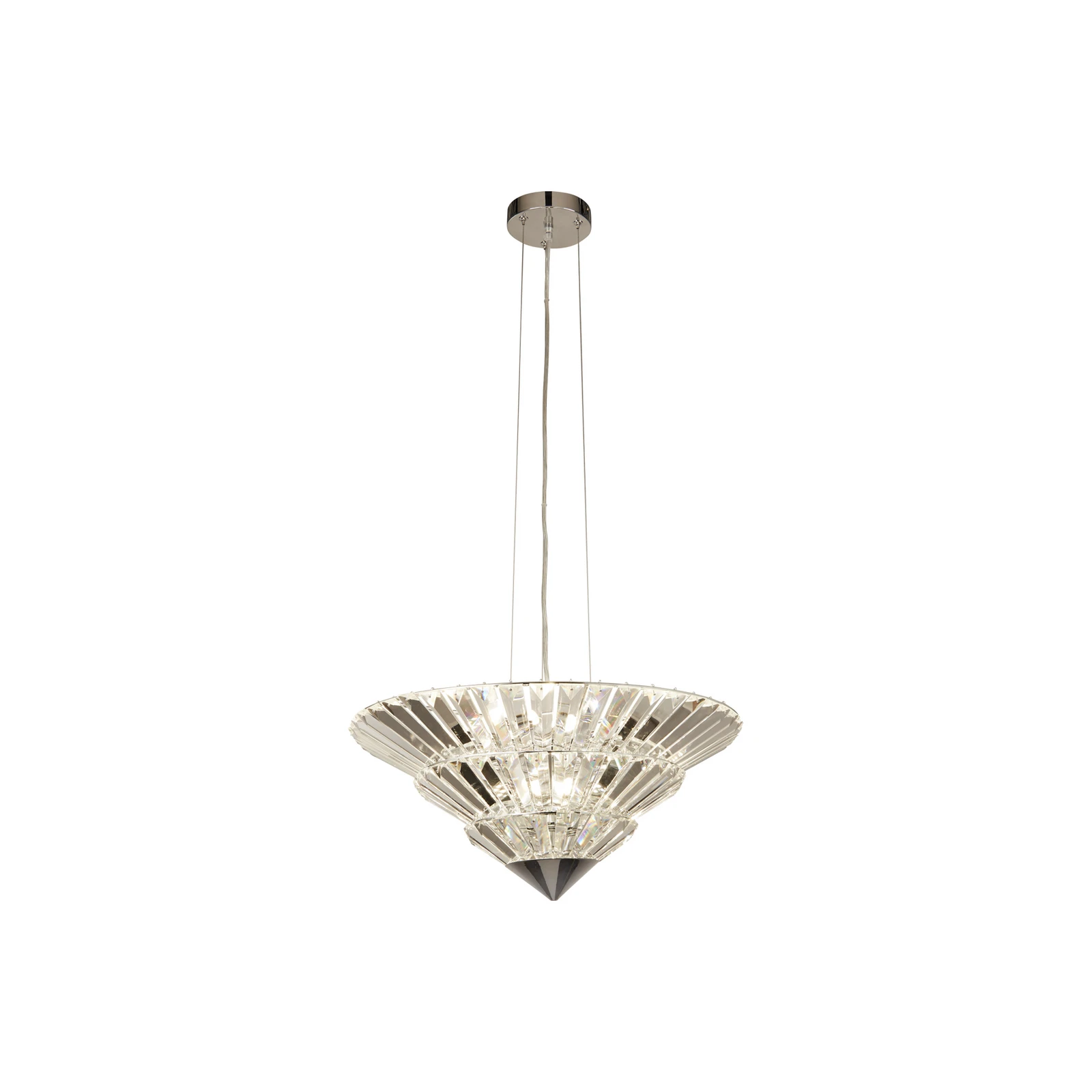 Suspensie Savannah, 8 lumini, sticlă de cristal