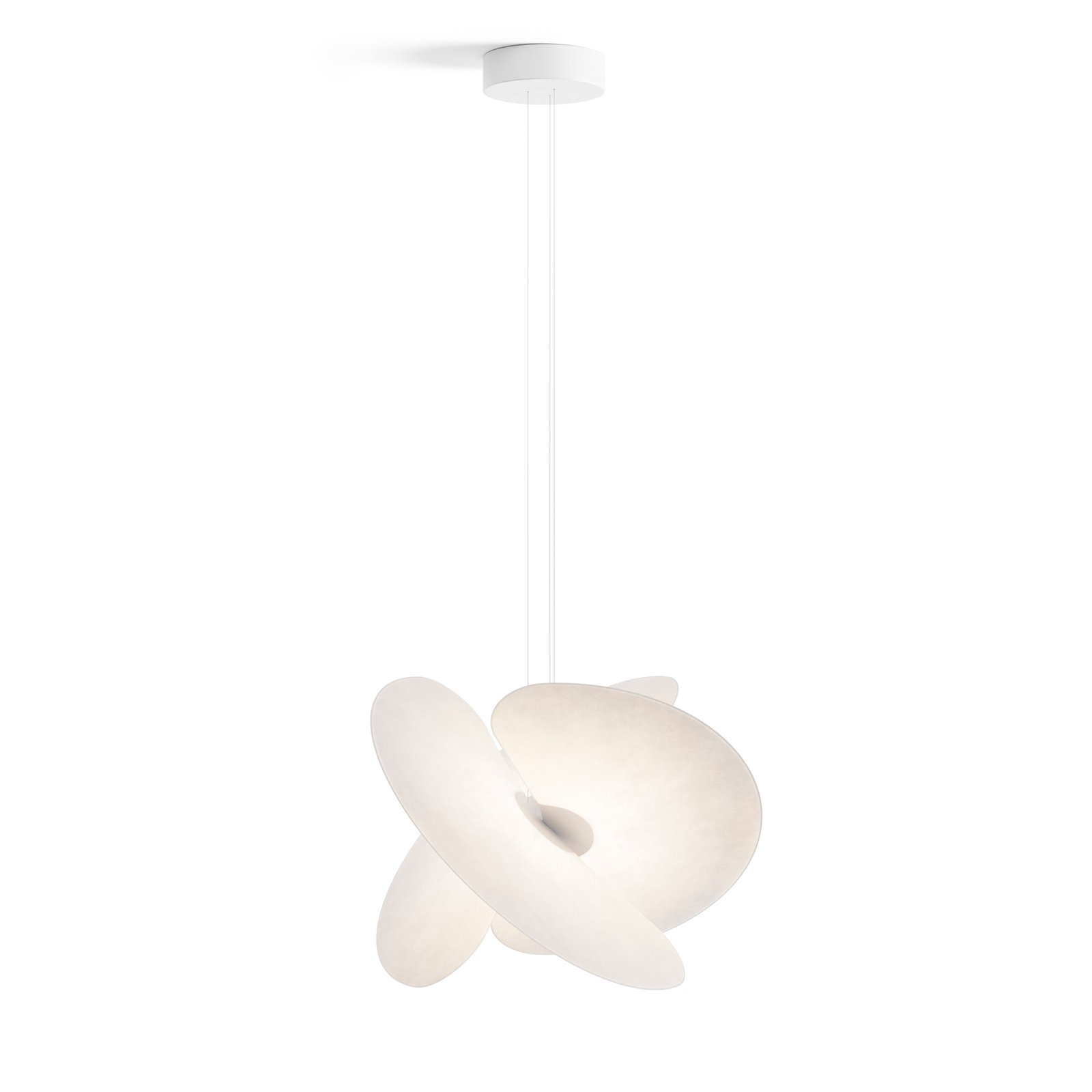 Luceplan Levante żyrandol LED biały Ø60cm 28W
