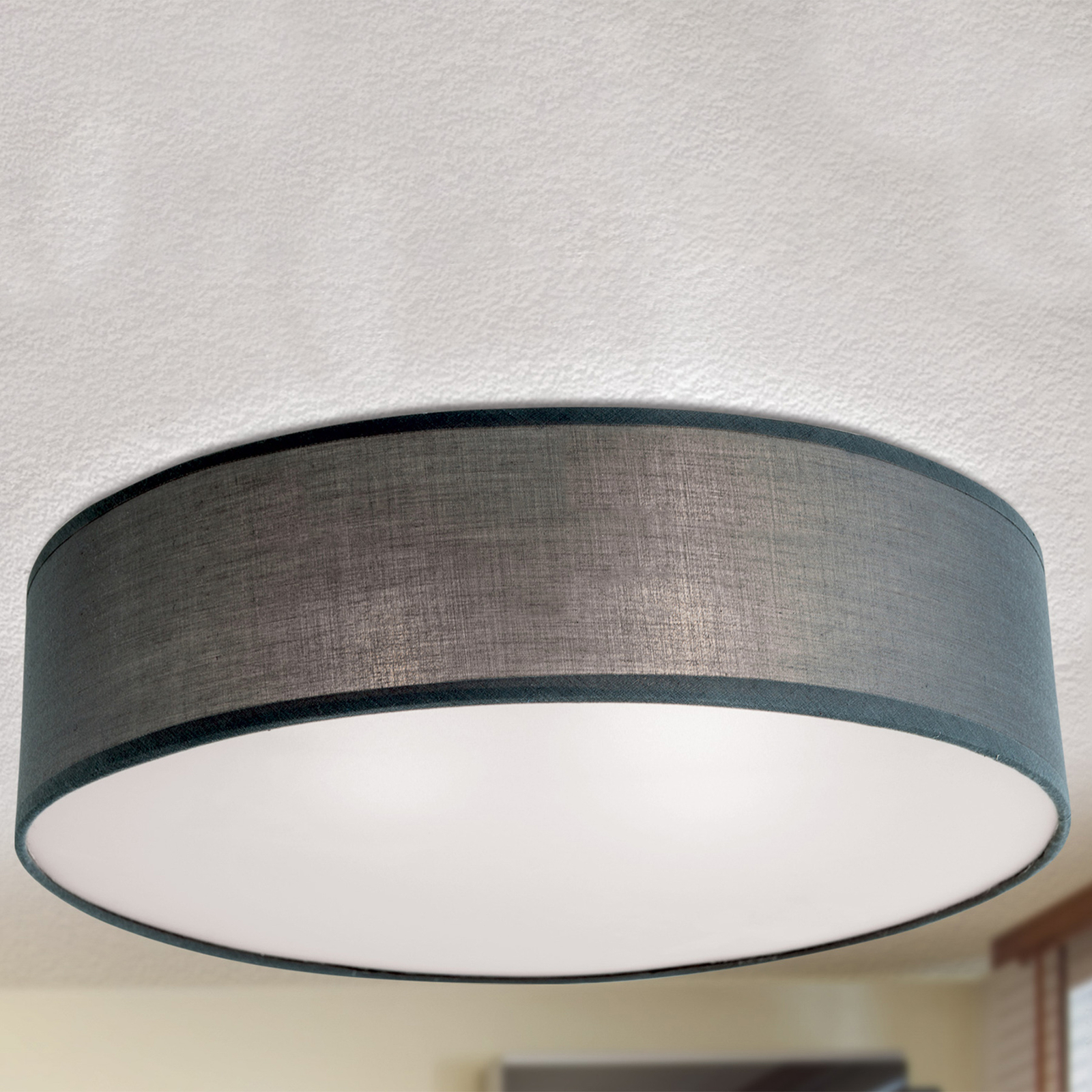 Seda fabric ceiling light, grey
