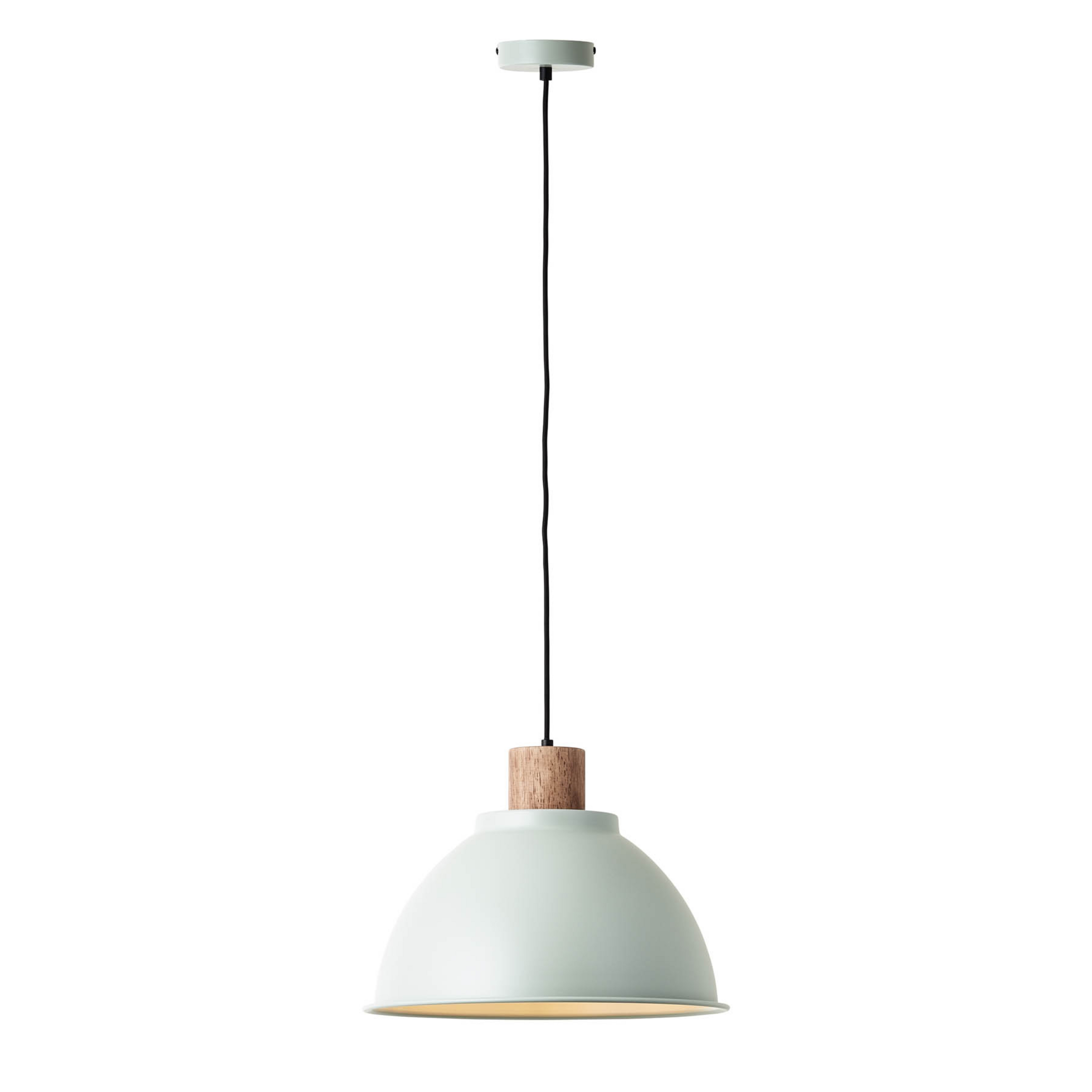 Suspension Erena avec détail en bois, vert clair