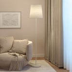 Paulmann gulvlampe «Stellan», kremfarget, høyde 161 cm, stoff/metall