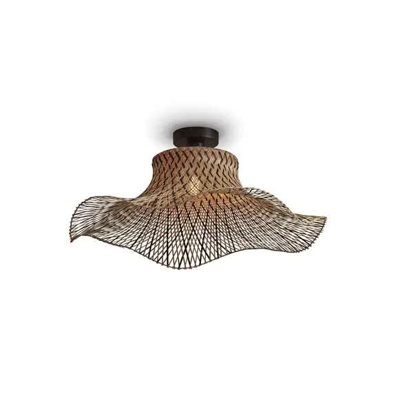 Lampenwelt GOOD & MOJO Ibiza Deckenlampe Ø 65cm natur/schwarz