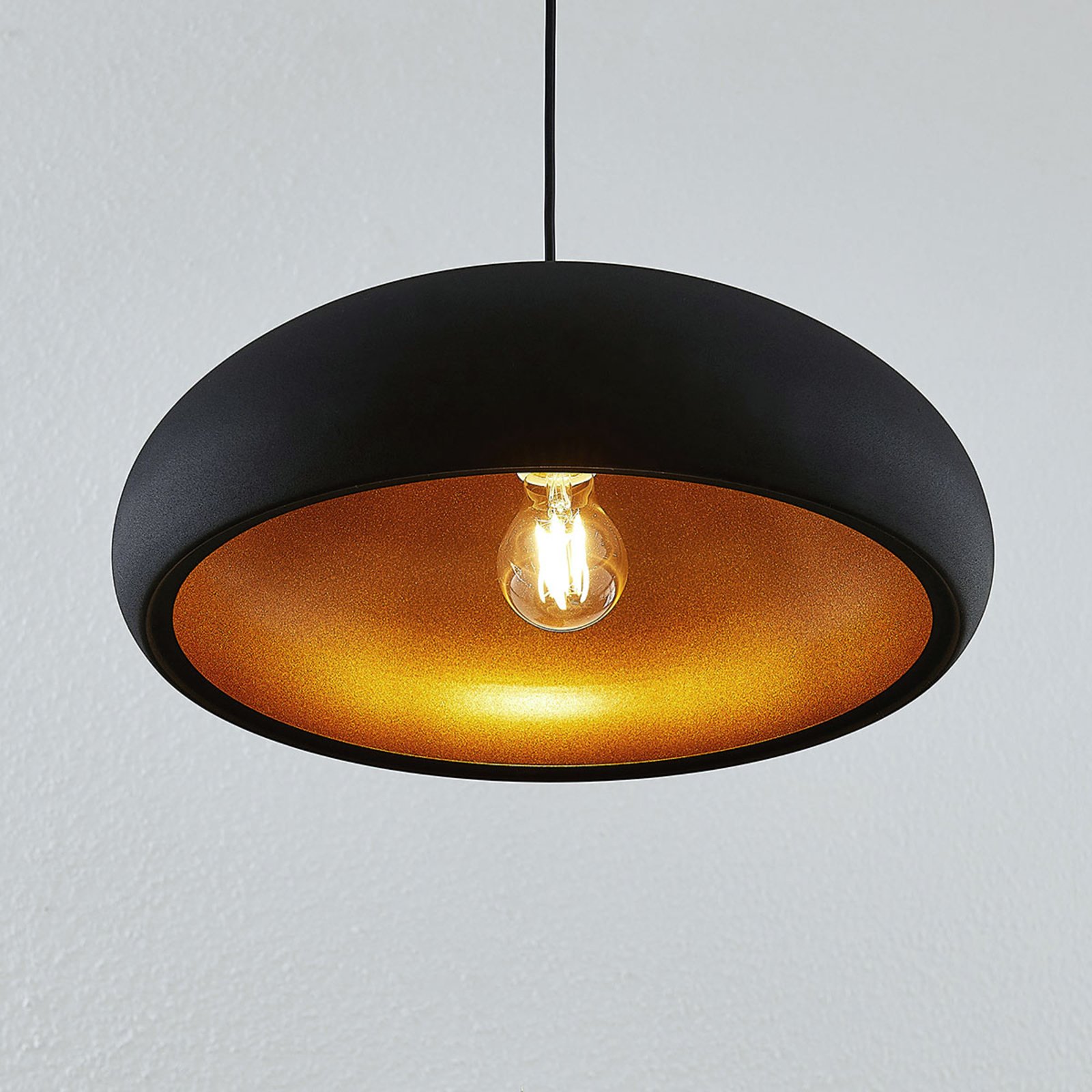 Gerwina Suspension Black/Gold - Lindby