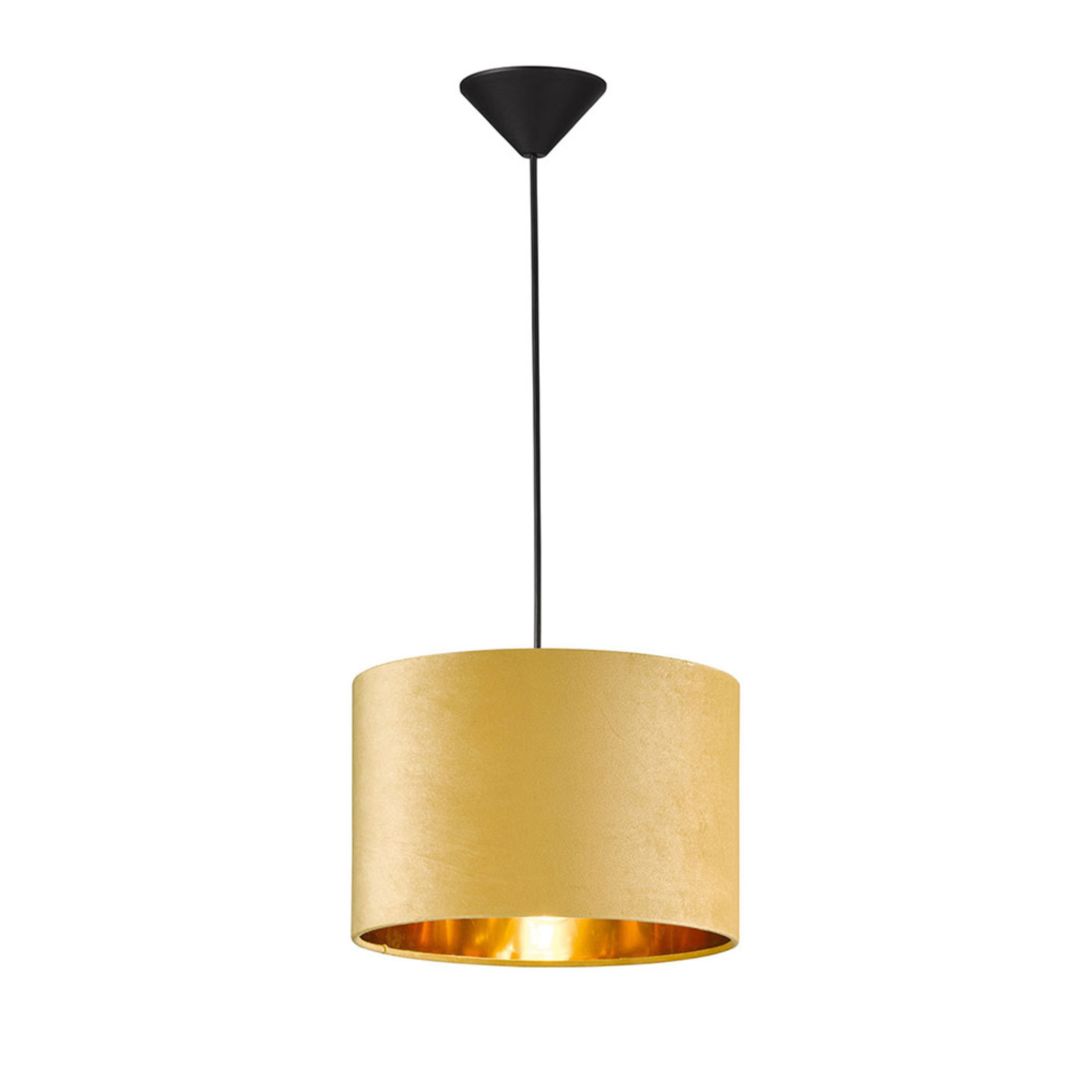 Hängeleuchte Aura mit Samtschirm, Ø 30 cm