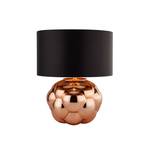 Fizz table lamp, black/copper, glass, 30 cm high, E27