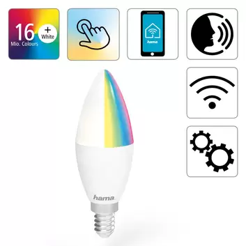 Calex Smart LED-Kerze E14 B35 4,9W CCT RGB 2er-Set