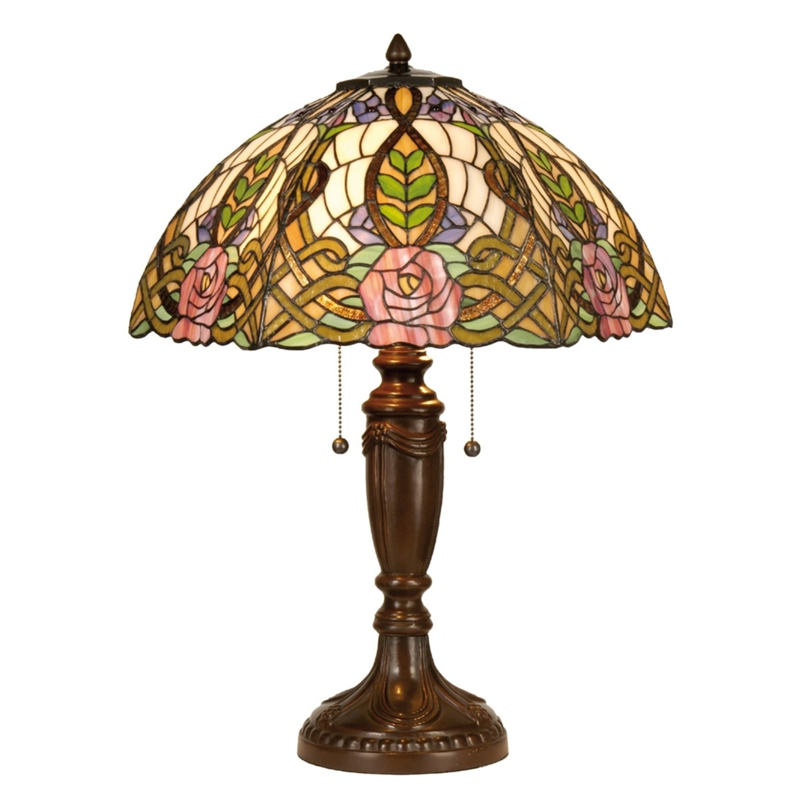Lámpara de mesa paradisíaca Eden en estilo Tiffany