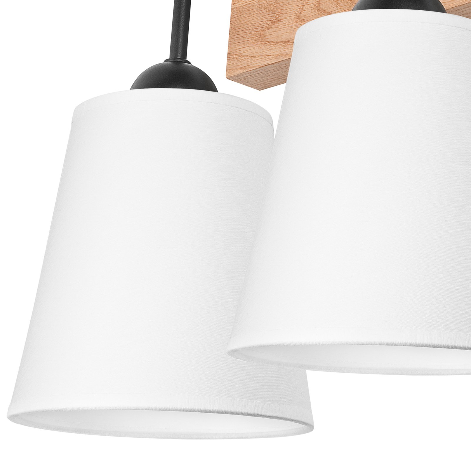 Envostar Risco wall light 2-bulb fabric shade white