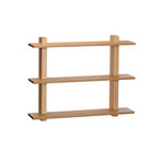 Simple Wandregal, holz hell, Höhe 47 cm, Eiche - HÜBSCH