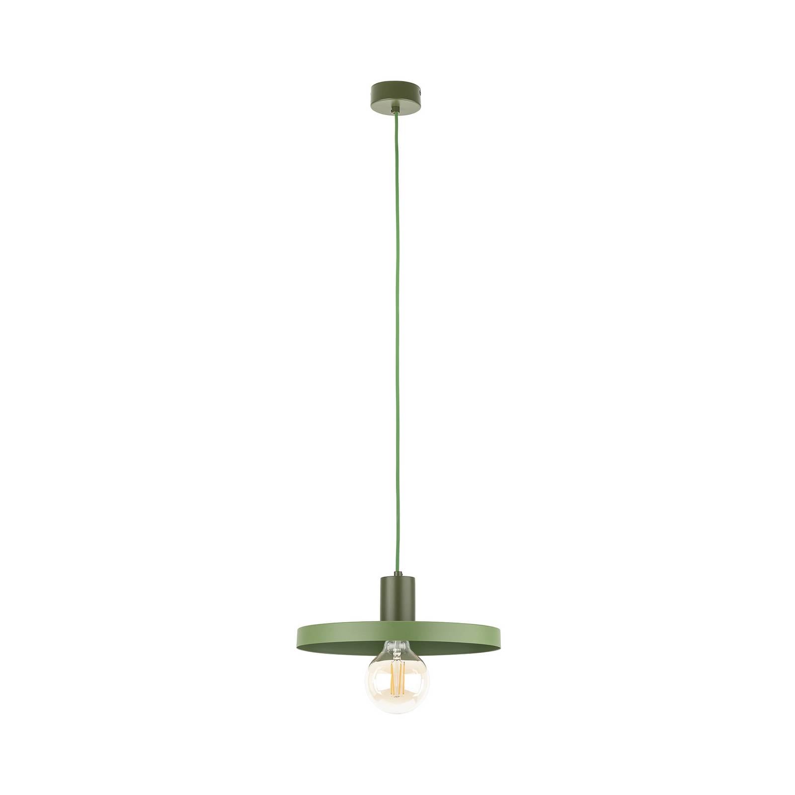 Pendelleuchte Sila, grün, Metall, Ø 30 cm, E27