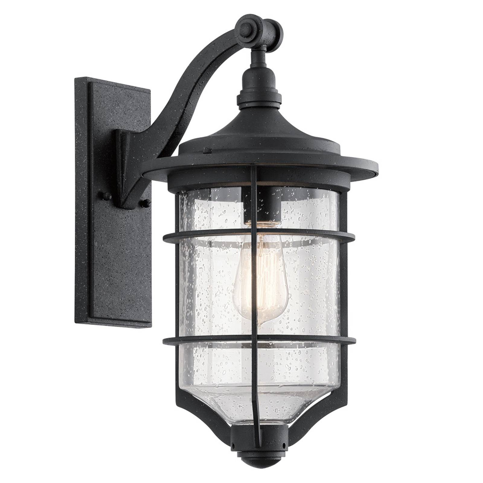 Kichler KL-ROYAL-MARINE2-M Wandleuchte Royal Marine 1xE27 60W Stahl schwarz H462cm B241cm IP44 dimmbar