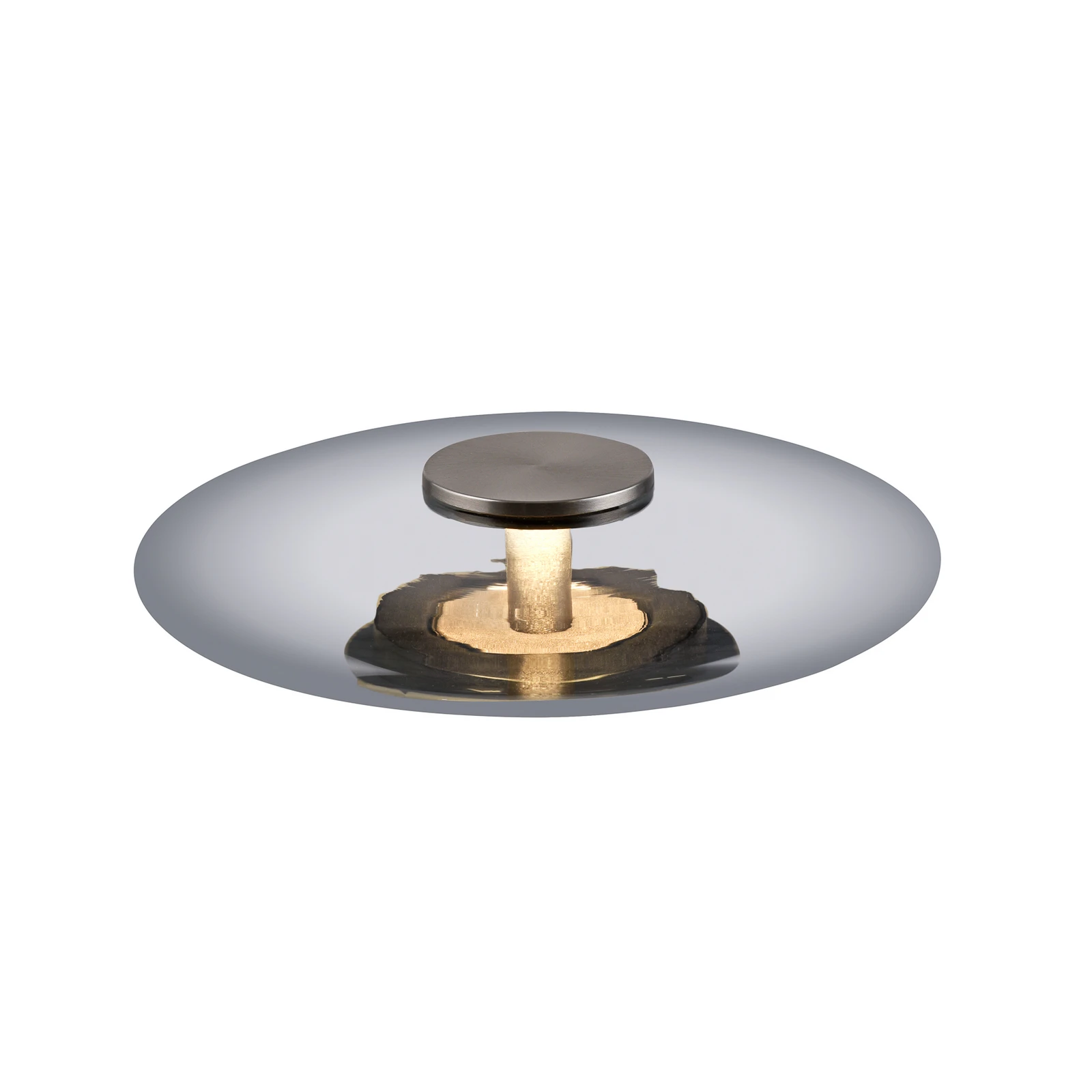 LED-Tischleuchte PURE Vitrum, grau, Glas/Alu, Touchdimmer