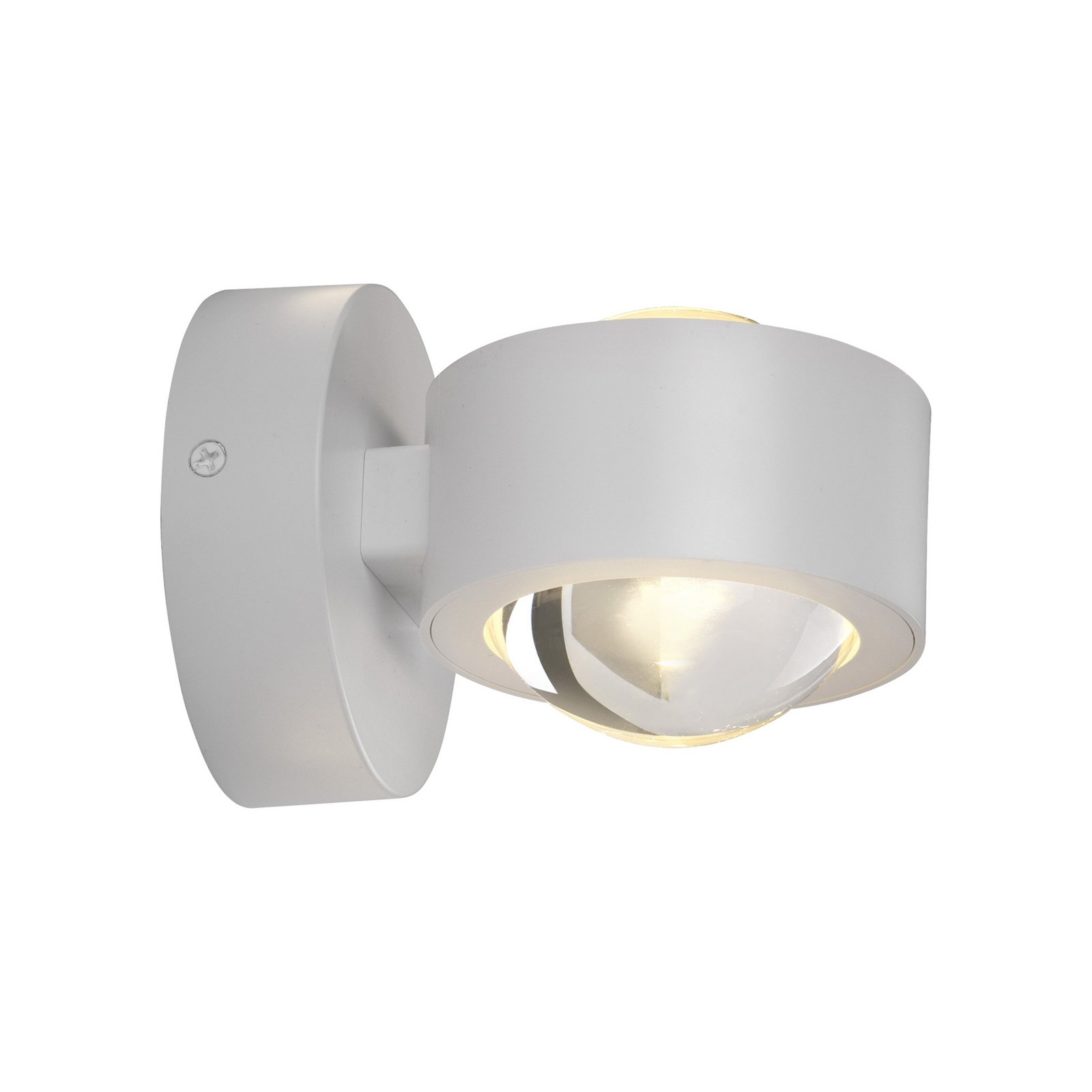 JUST LIGHT. LED wandlamp op accu Chia, wit, ijzer, 3.000 K