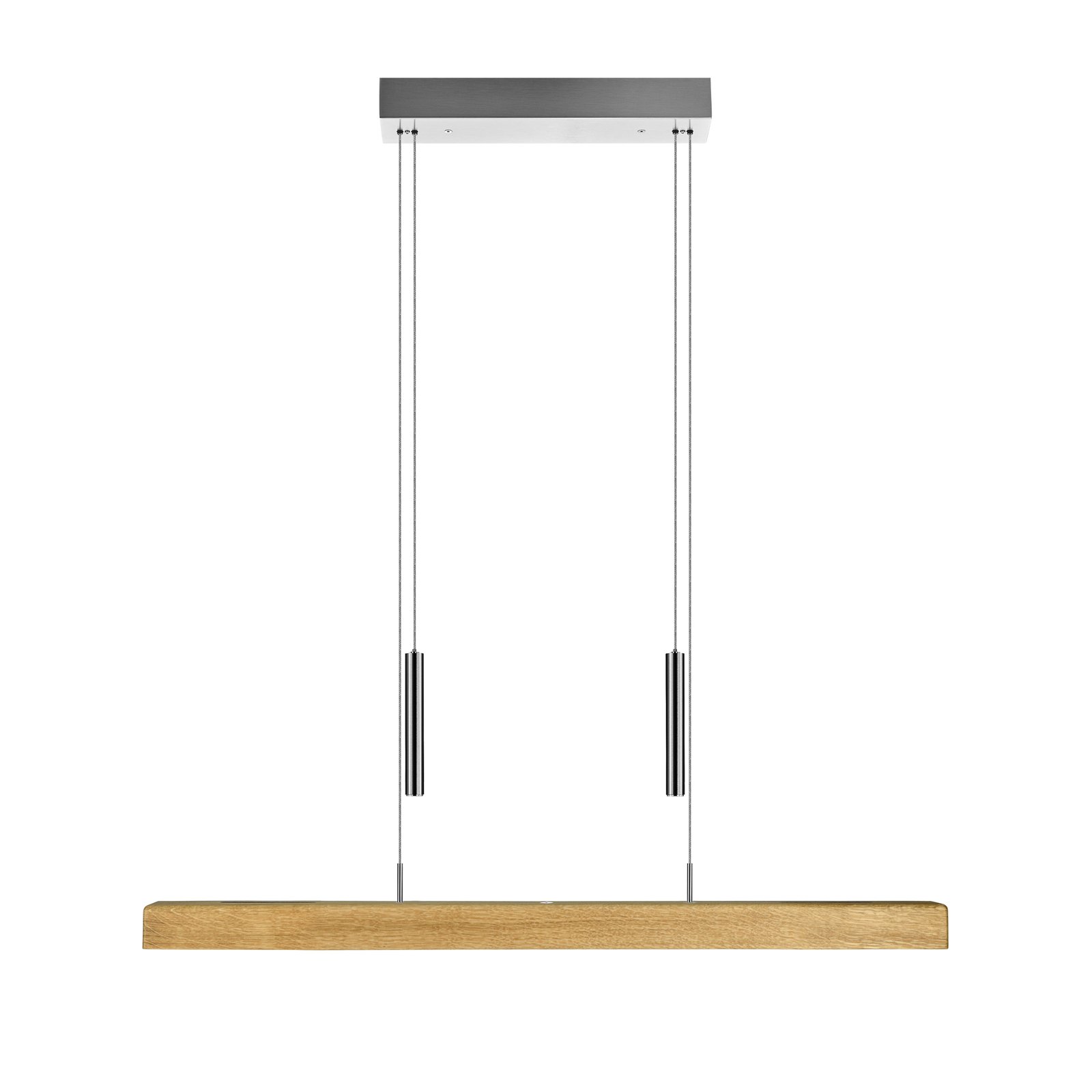 HerzBlut Suspension LED Leonora, 85 cm, bois, intensité variable