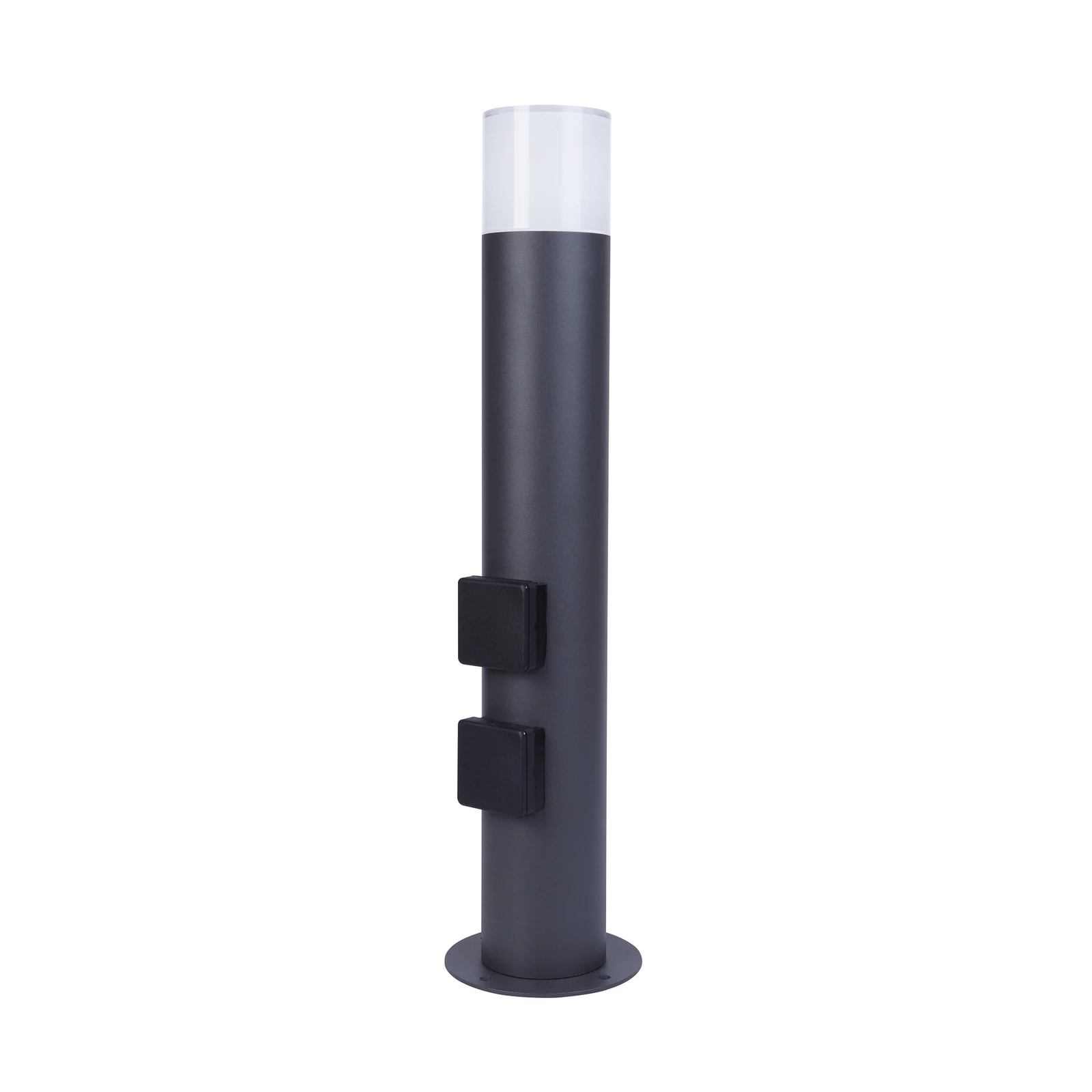 Cestné svetlo 400140024, výška 60 cm, antracitová farba, 2 zásuvky