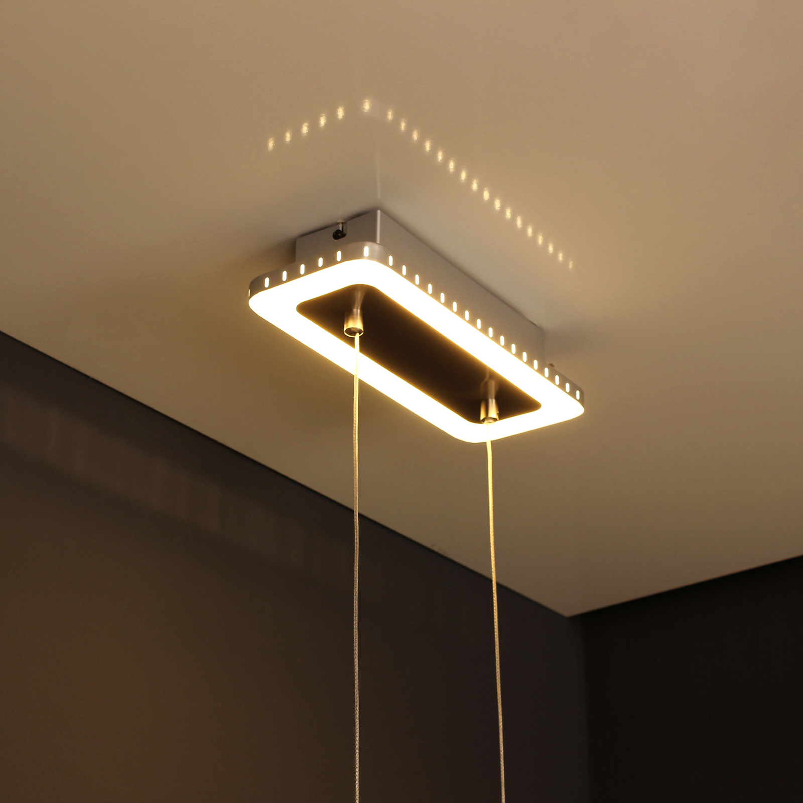 LED-Hängeleuchte Solaris 3-Step-dim 70 cm silber