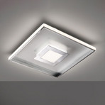 LED ceiling lamp Bug square, chrome