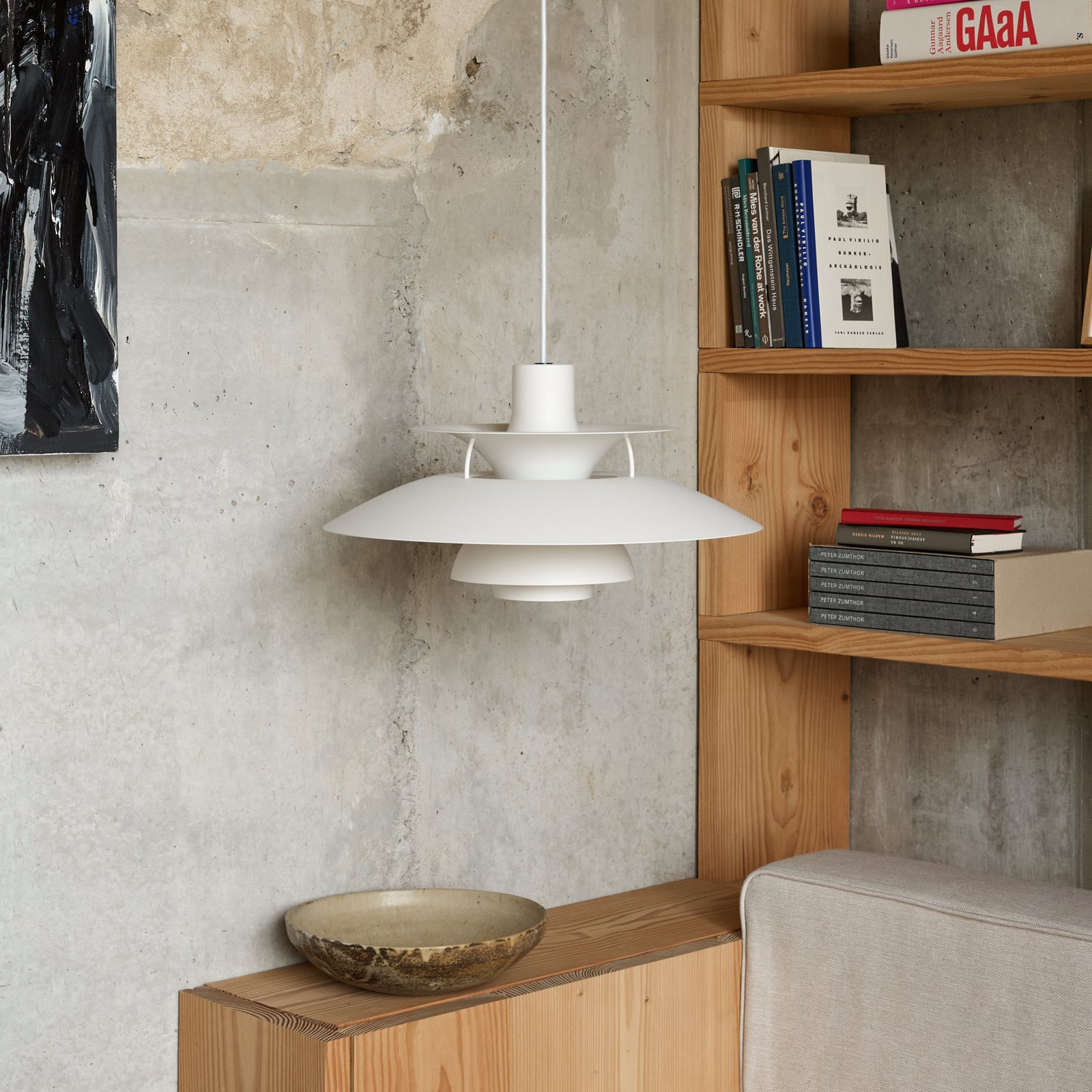 PH 5 Závěsná Lampa Monochrome Pale Blush - Louis Poulsen