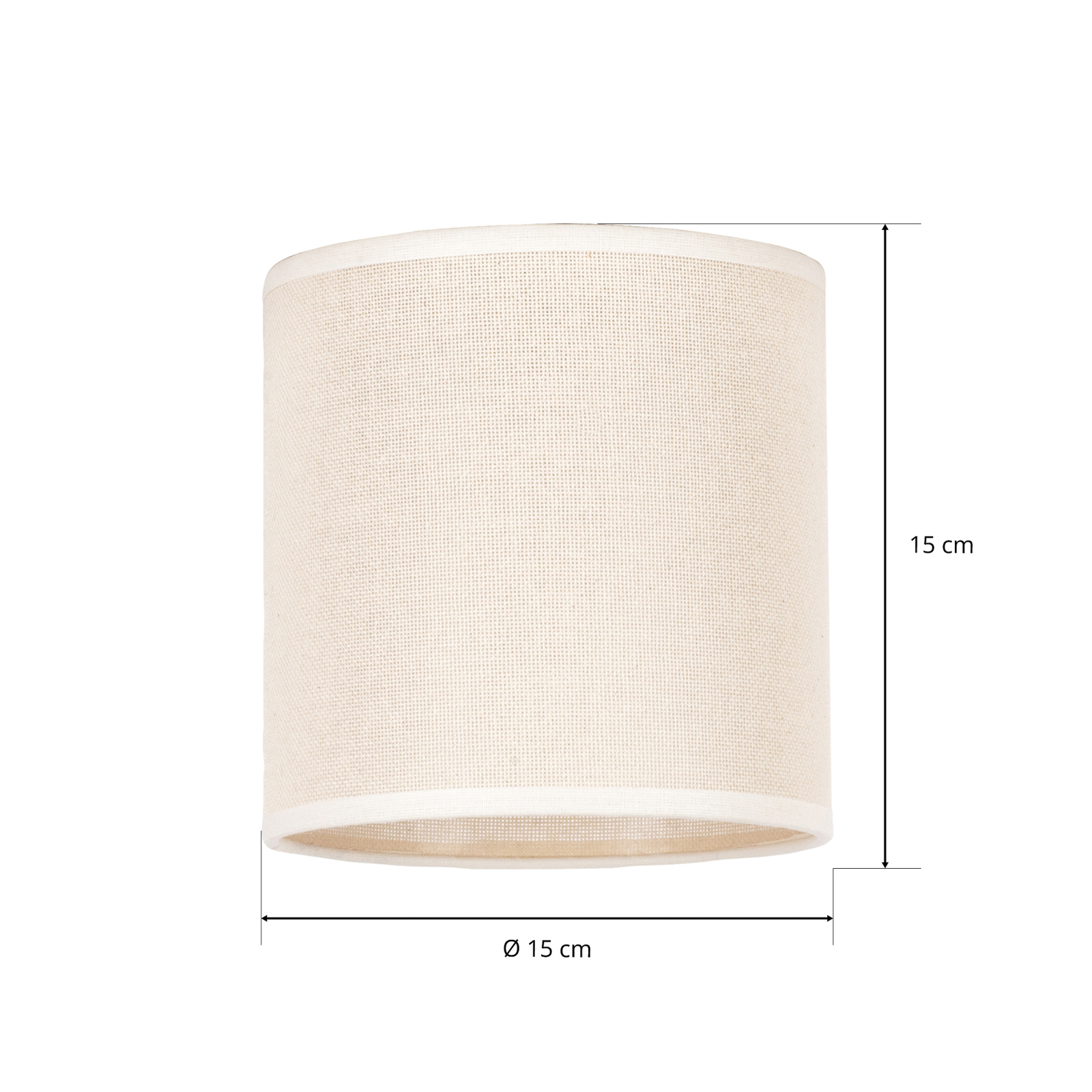 Pantalla Roller, beige, Ø 15 cm, altura 15 cm