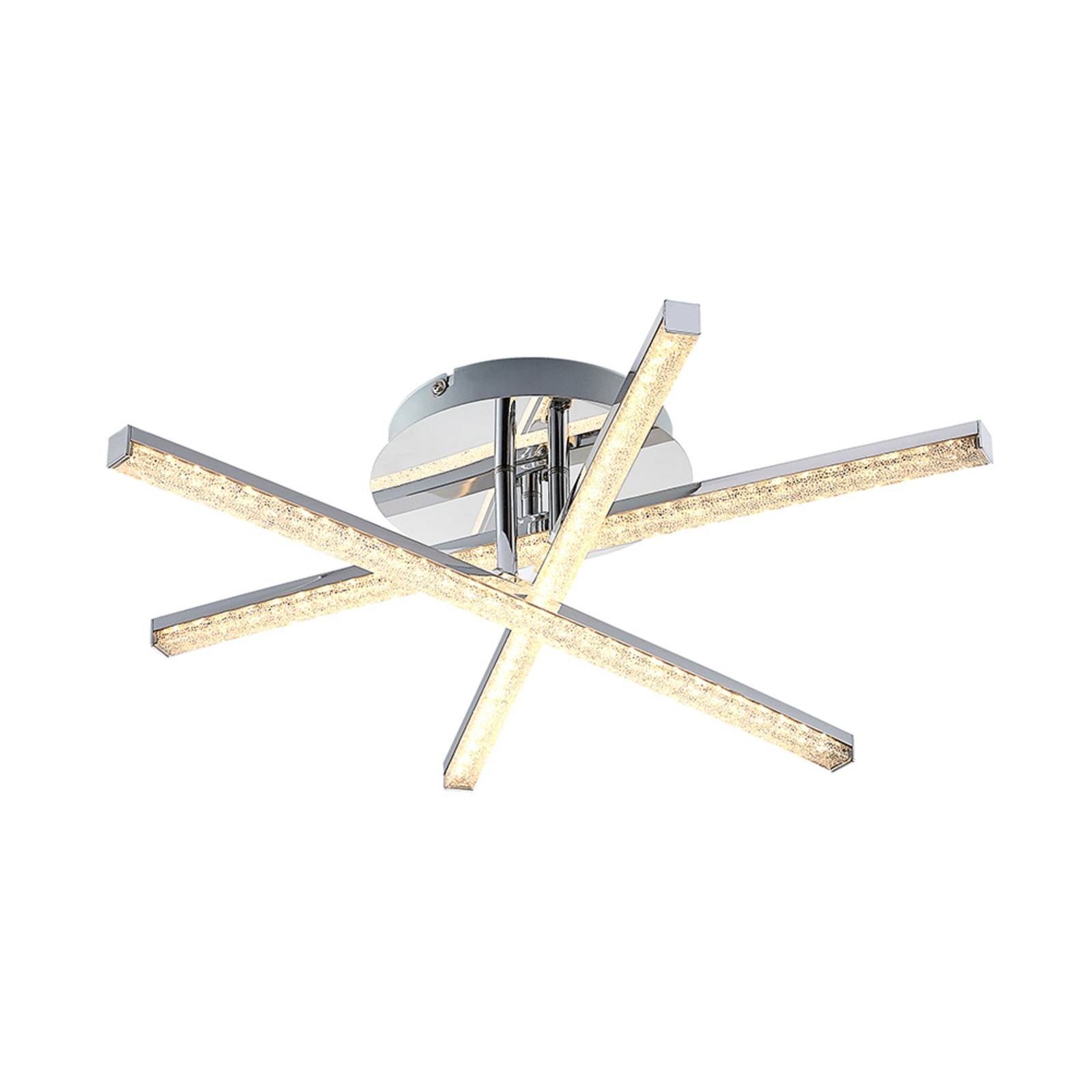 Lindby Kacper LED ceiling light, for Living / Dining Room, Iron, acrylic, 5 W, energy efficiency: A+, L: 50 cm, W: 44 cm, H: 13.3 cm