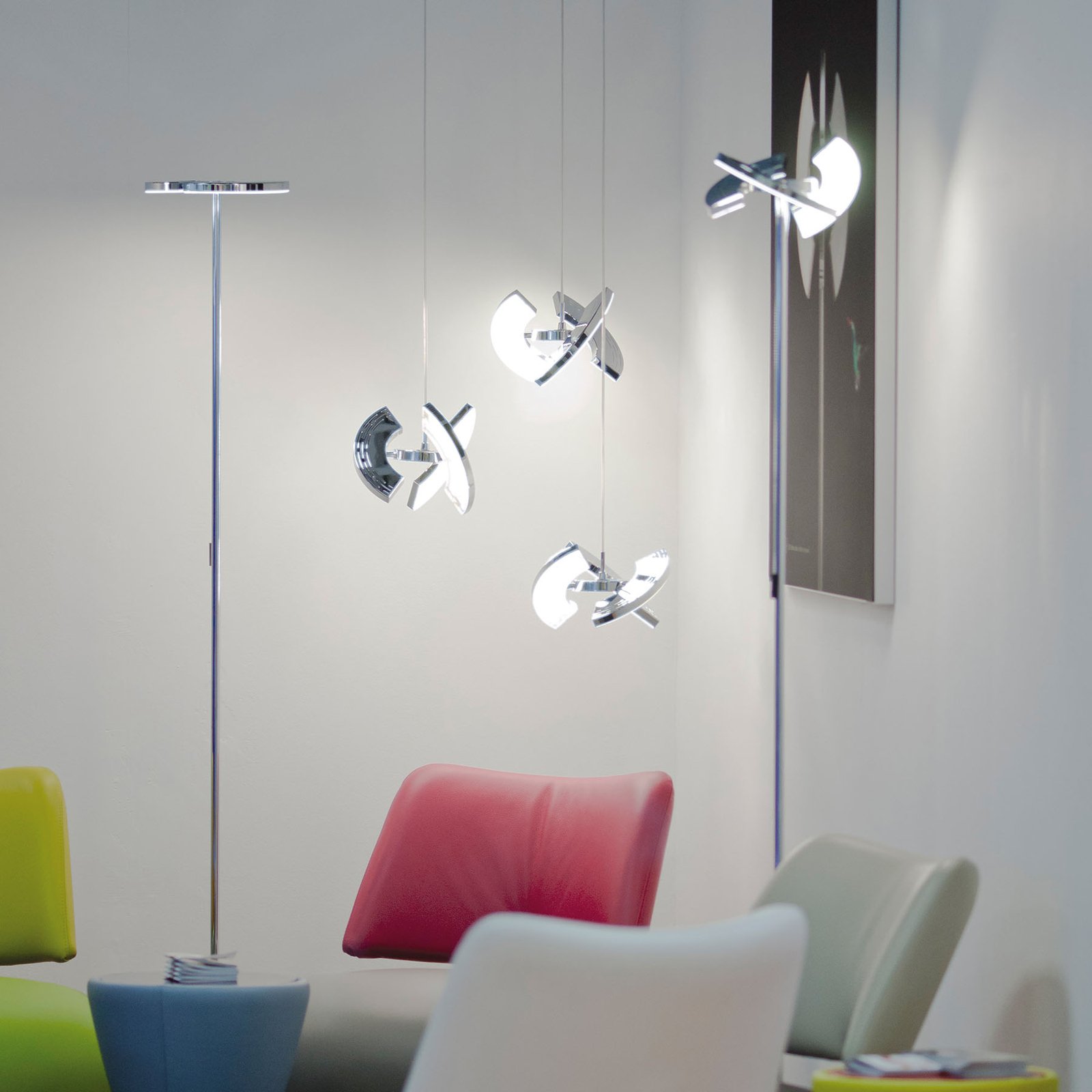 OLIGO Trinity lampadaire LED 3 segments mobiles
