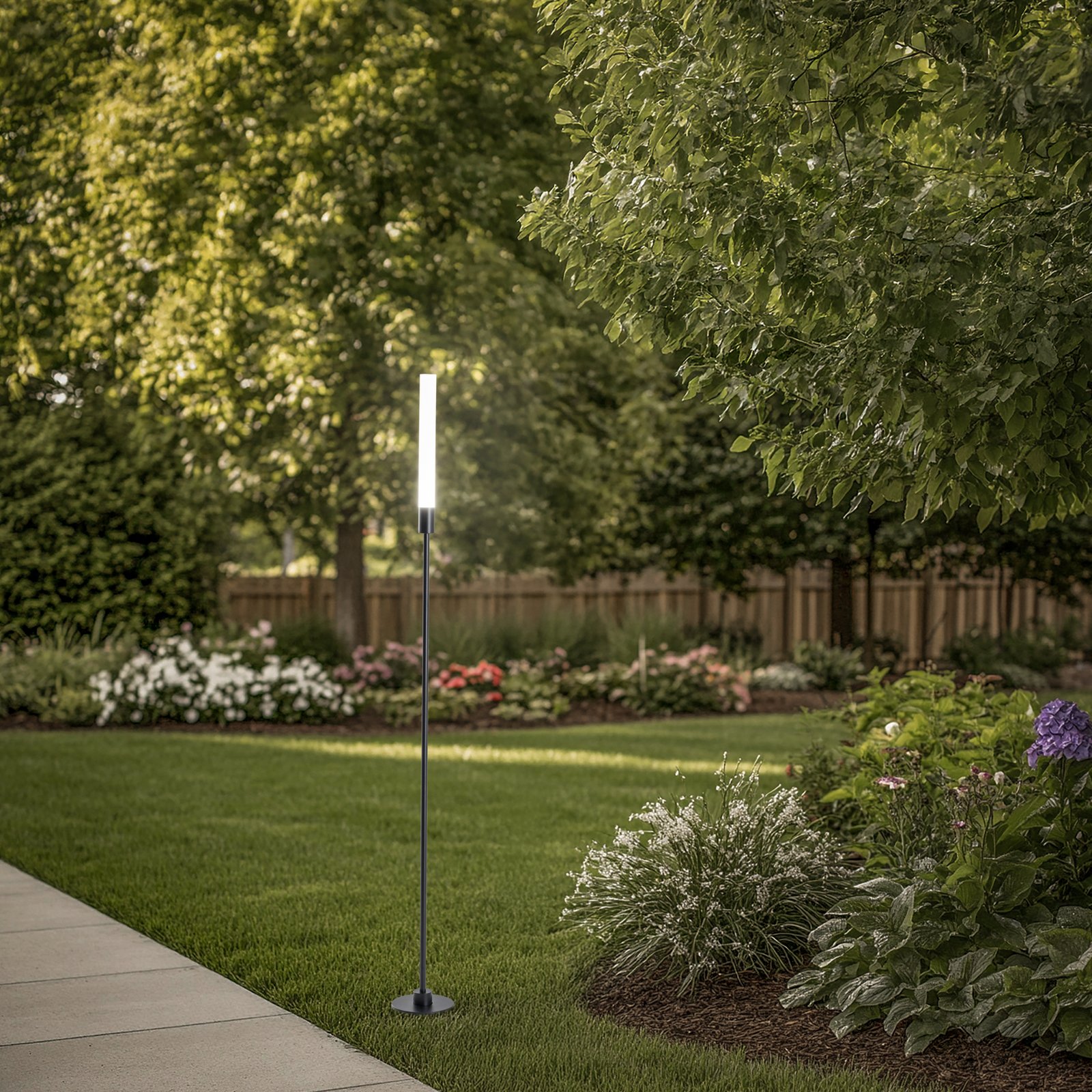 LED sokkellamp Zola, zwart, aluminium, hoogte 100 cm