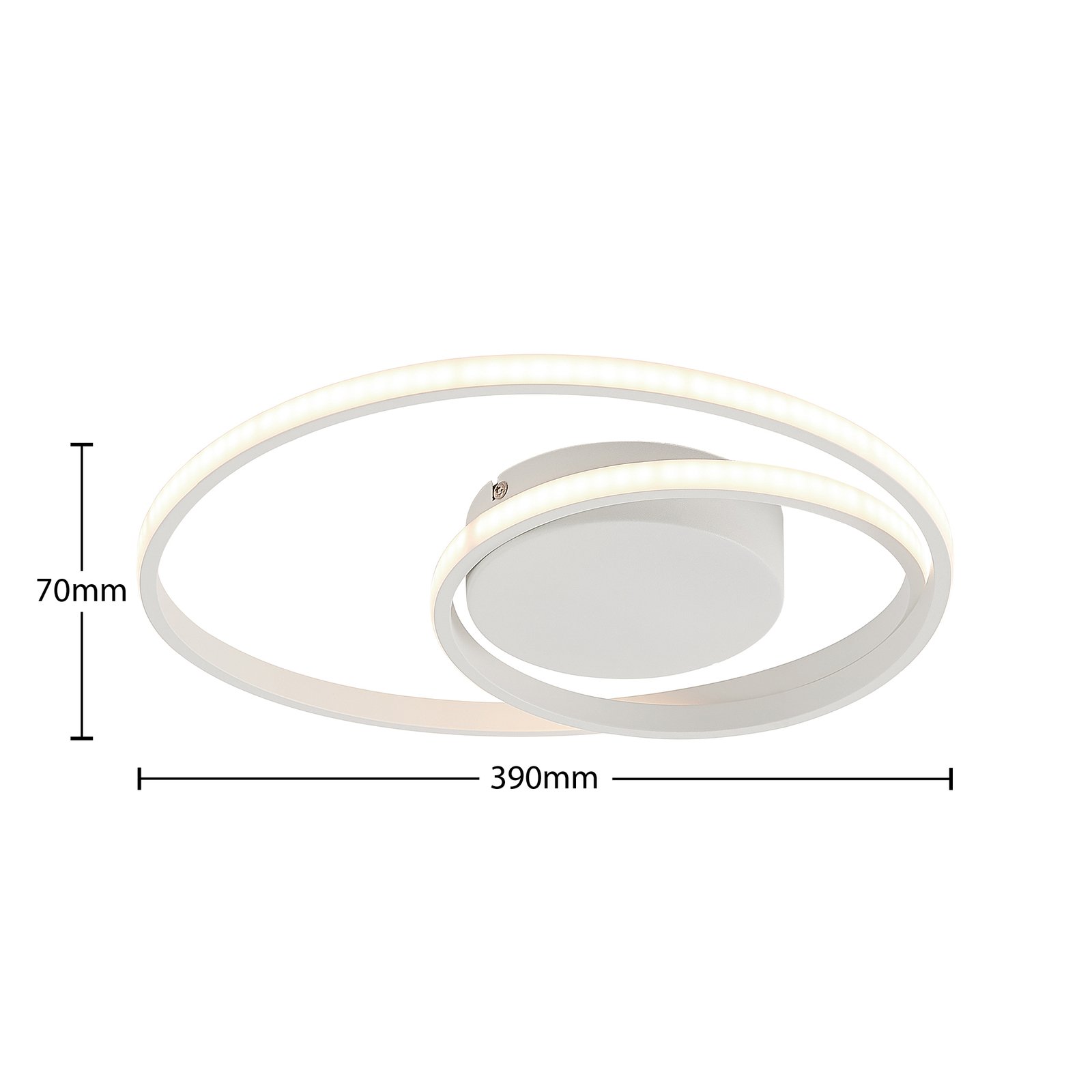 Emisua LED Ceiling Lamp CCT Dim. White - Lindby