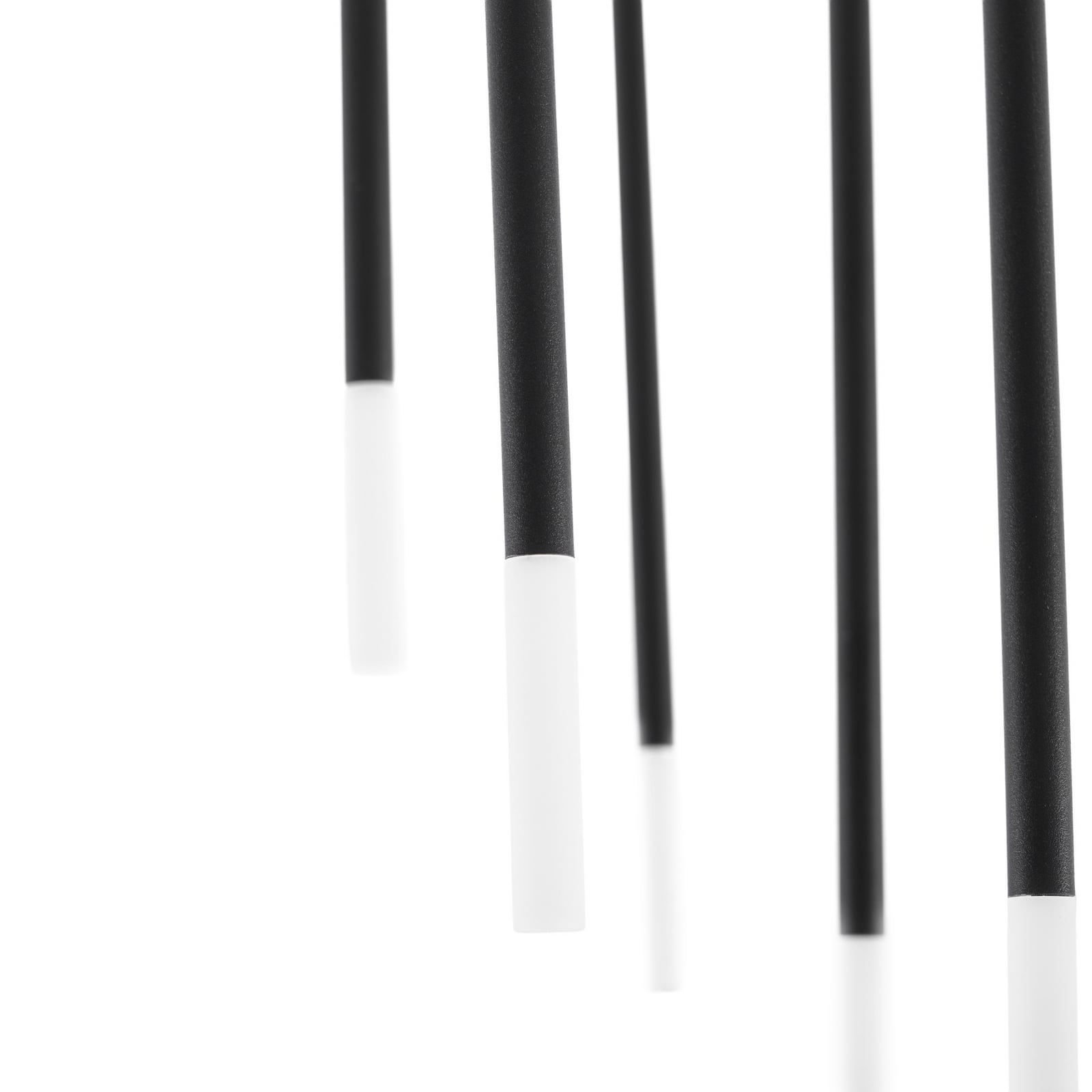 Lámpara LED de techo Lucande Ariadne, Ø 57 cm, negro mate, 20 lúmenes