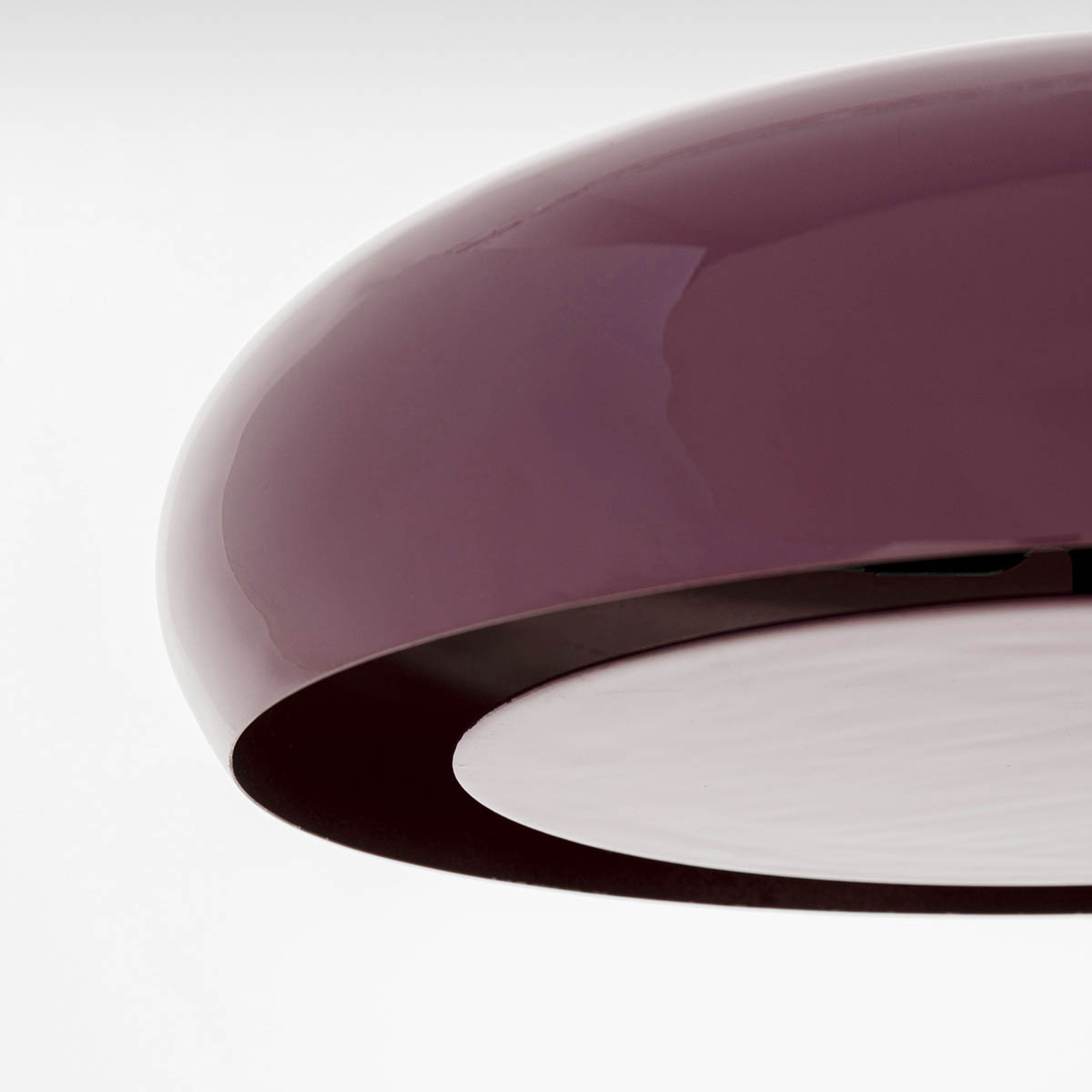 KARE Lia pendant light, violet, enamelled steel, 38 cm