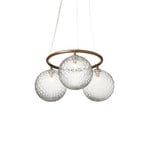Miira 3 Circular Kronleuchter, Ø 54 cm, bronze/klar - Nuura