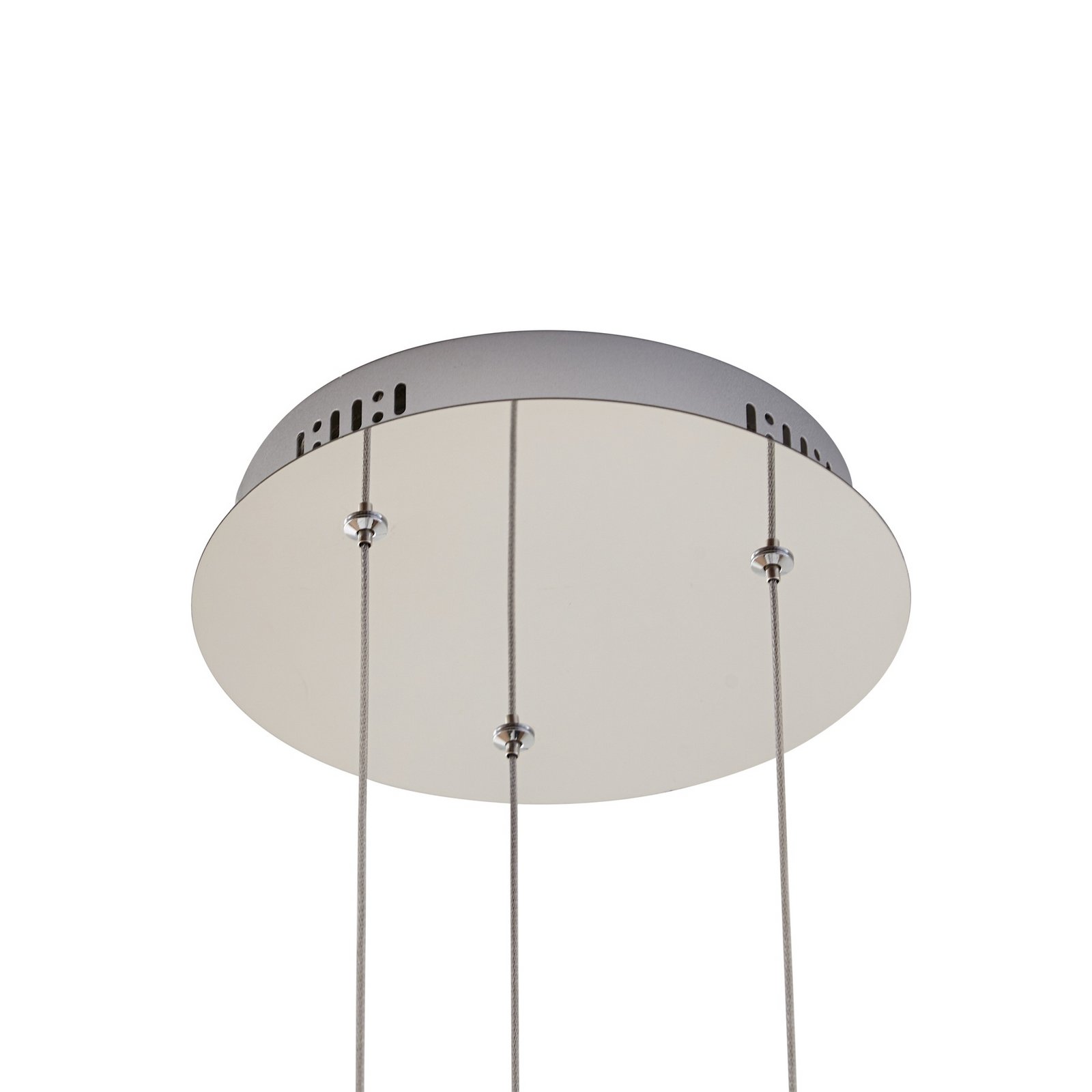 Lucande LED-pendellampe Hayley, Ø 25 cm, 3 lyskilder, krom, glass Lucande LED-pendellampe Hayley, Ø 25 cm, 3 lyskilder, krom, glass