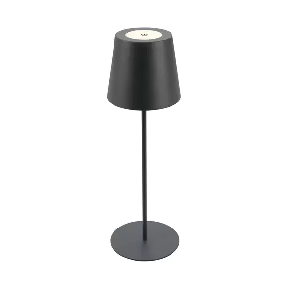 Lampenwelt LED-Akku-Tischlampe 7508015, anthrazit 2.700 K IP44 Touchdim