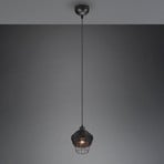 Borka hanging light rattan cage lampshade 1-bulb