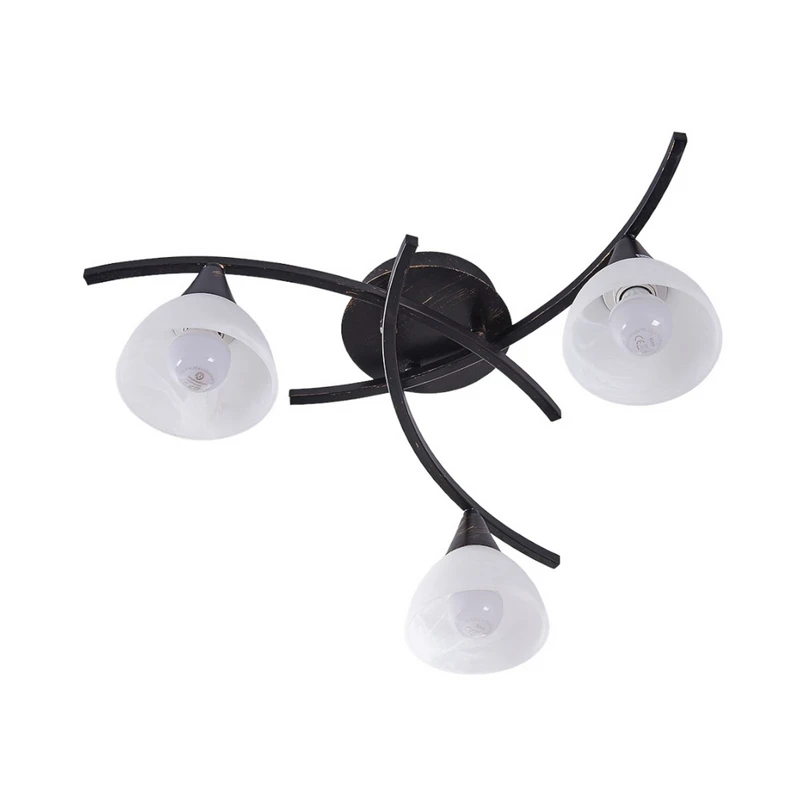 Lindby – Della 3 Deckenleuchte Black/Opal