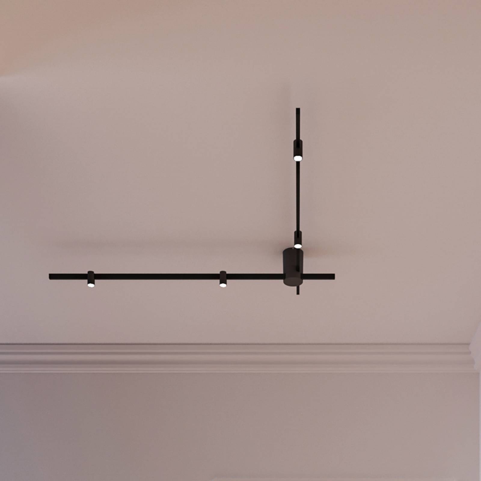 Wever & Ducré Lighting WEVER & DUCRÉ LED stropní svítidlo Trace Spin 1.0 černé 927