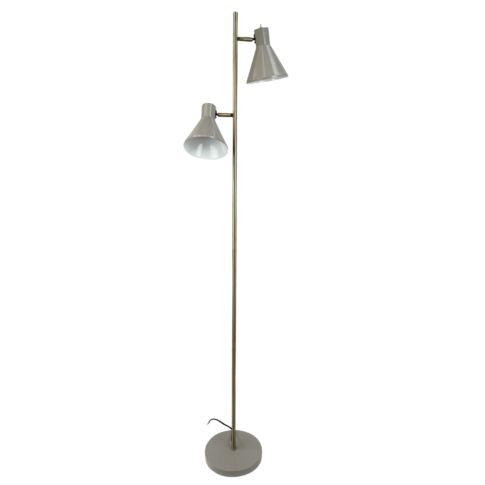 Dyberg Larsen Stehlampe Sleep, graubraun, Höhe 165 cm, Stahl