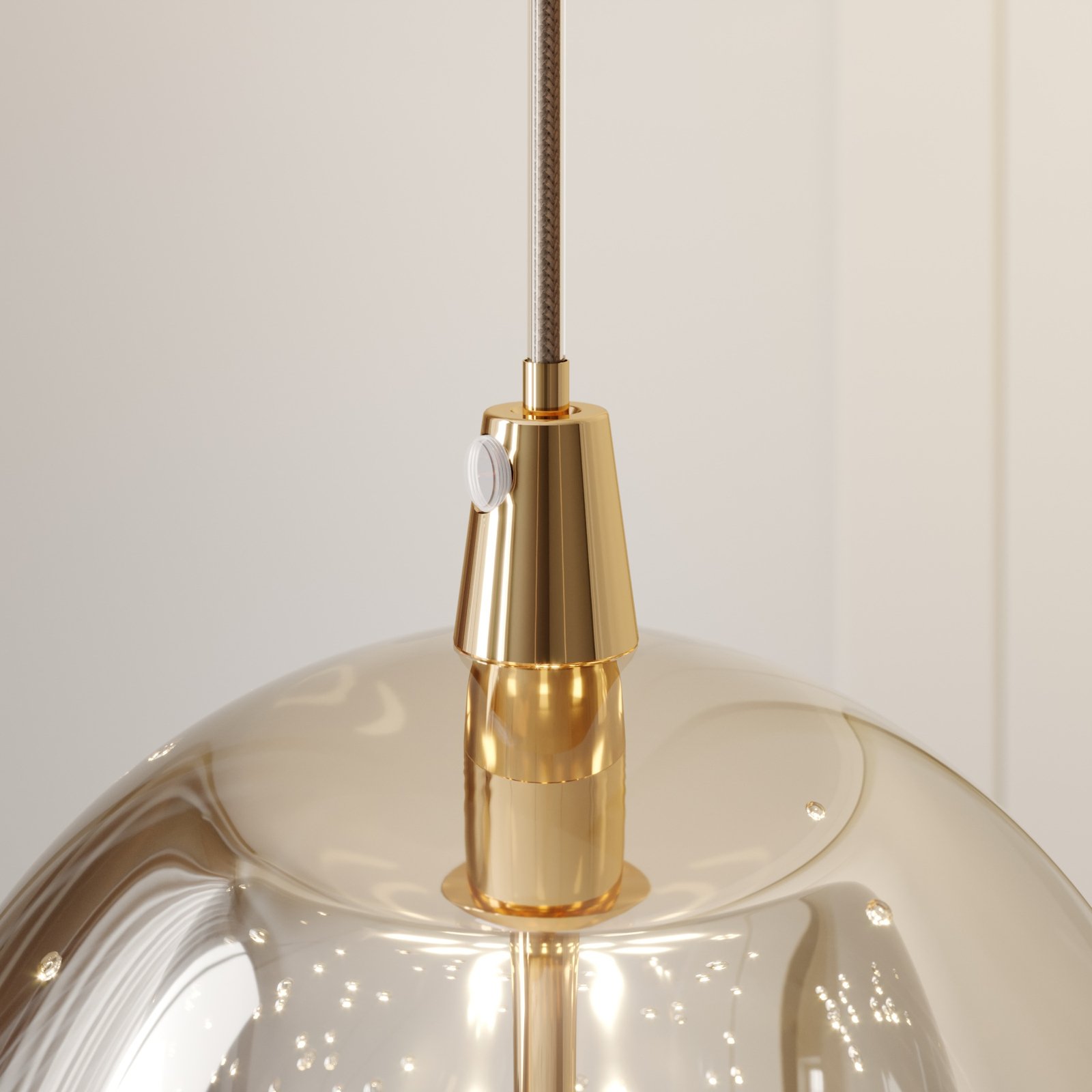 LED-Pendellampe Hayley, 5-fl., rund, gold