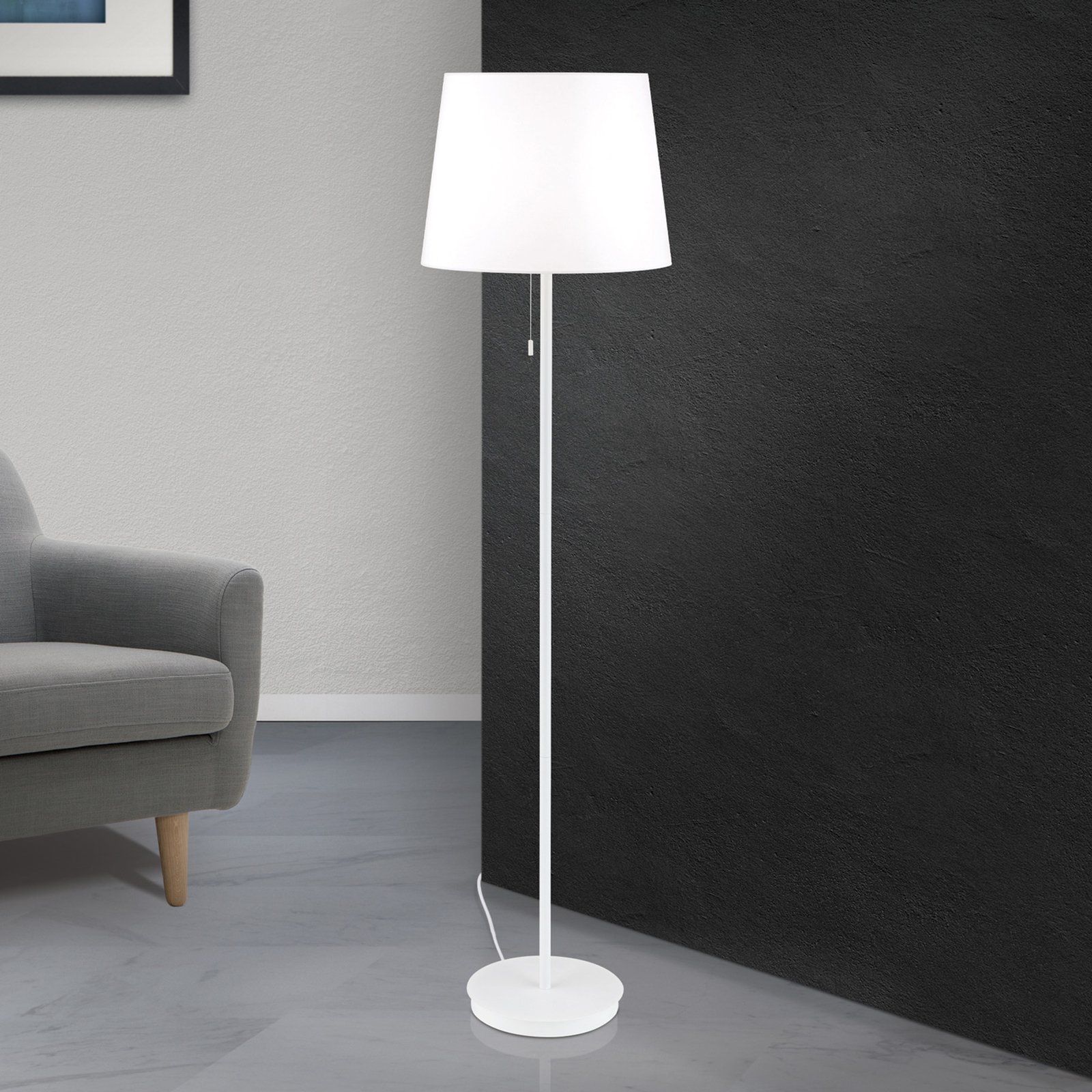 Ludwig fabric floor lamp
