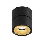 Egger Clippo spot plafond LED, noir-doré, 3 000 K