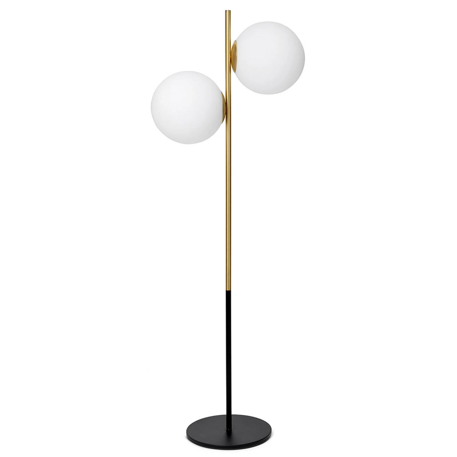 Stehleuchte Jugen, schwarz/gold, zweiflammig
