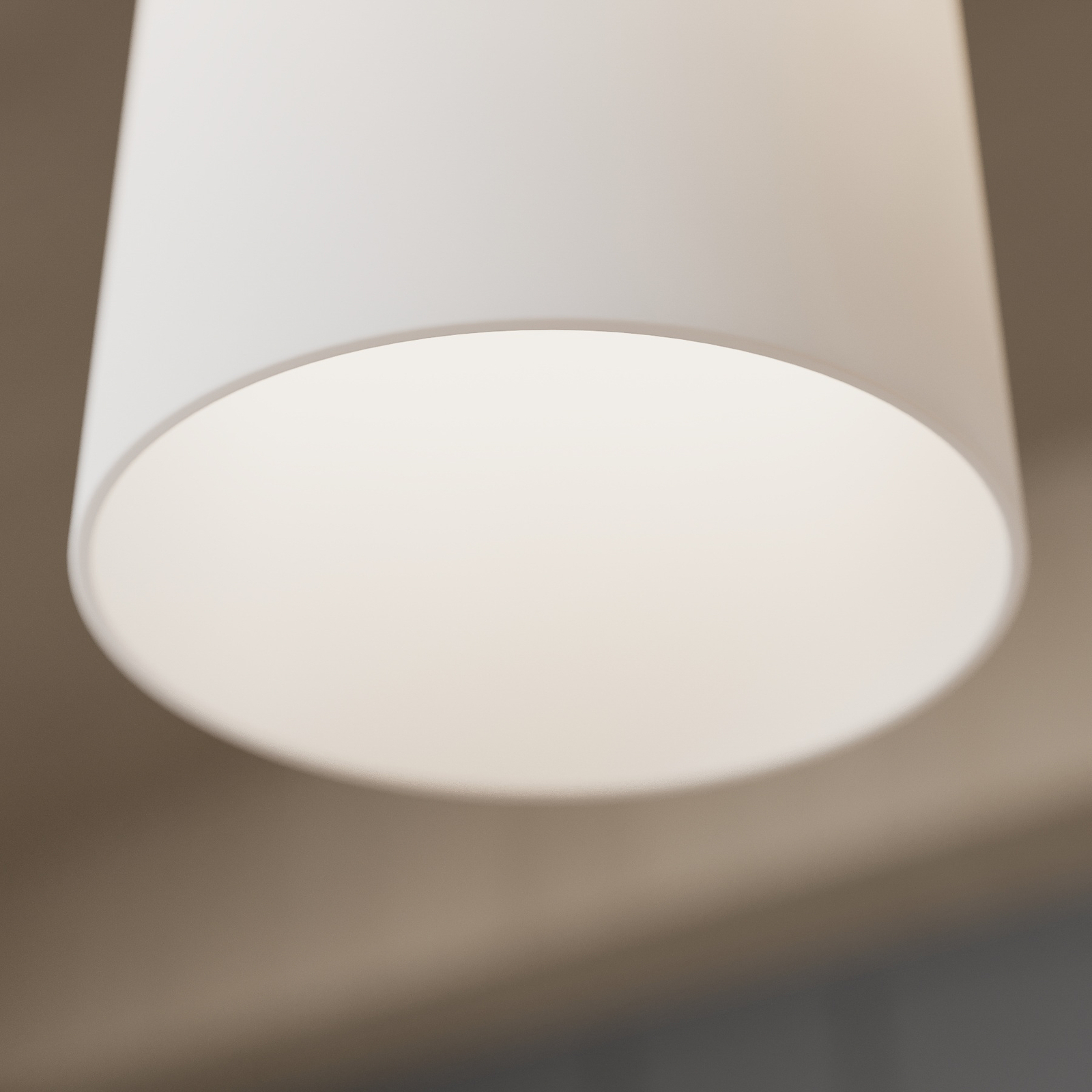 Envolight Talia hanging light, oak/white, 5-bulb