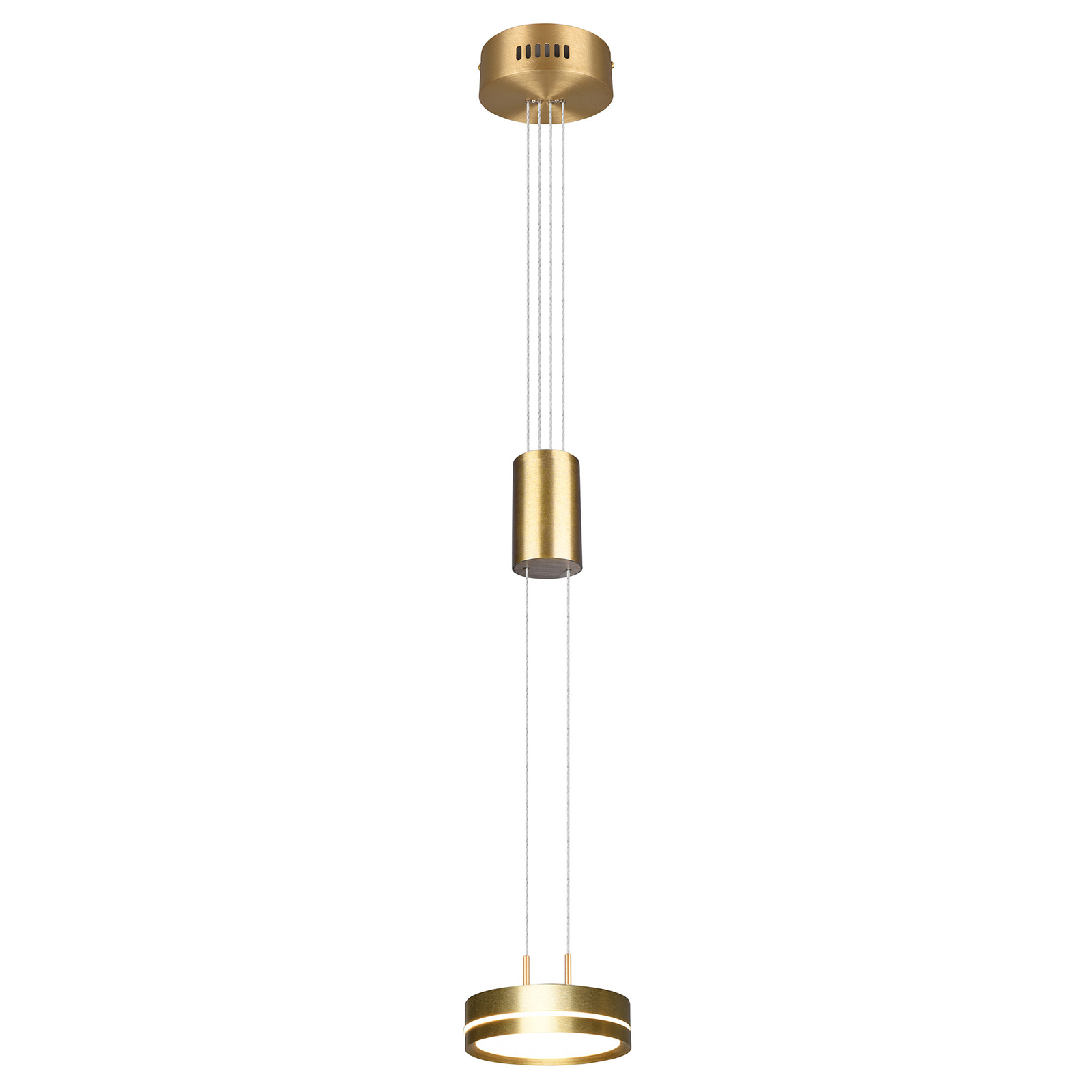 Lindby Eilika lampa wisząca, 1-pkt. mosiądz