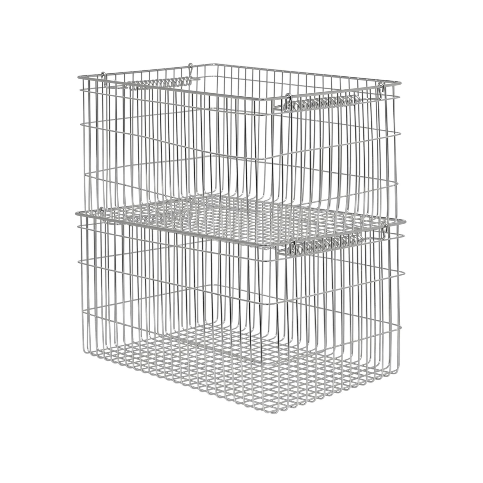 Cala Korb, edelstahl, 2er-Set, 20 x 36 x 26 cm - ferm LIVING Cala Korb, edelstahl, 2er-Set, 20 x 36 x 26 cm - ferm LIVING