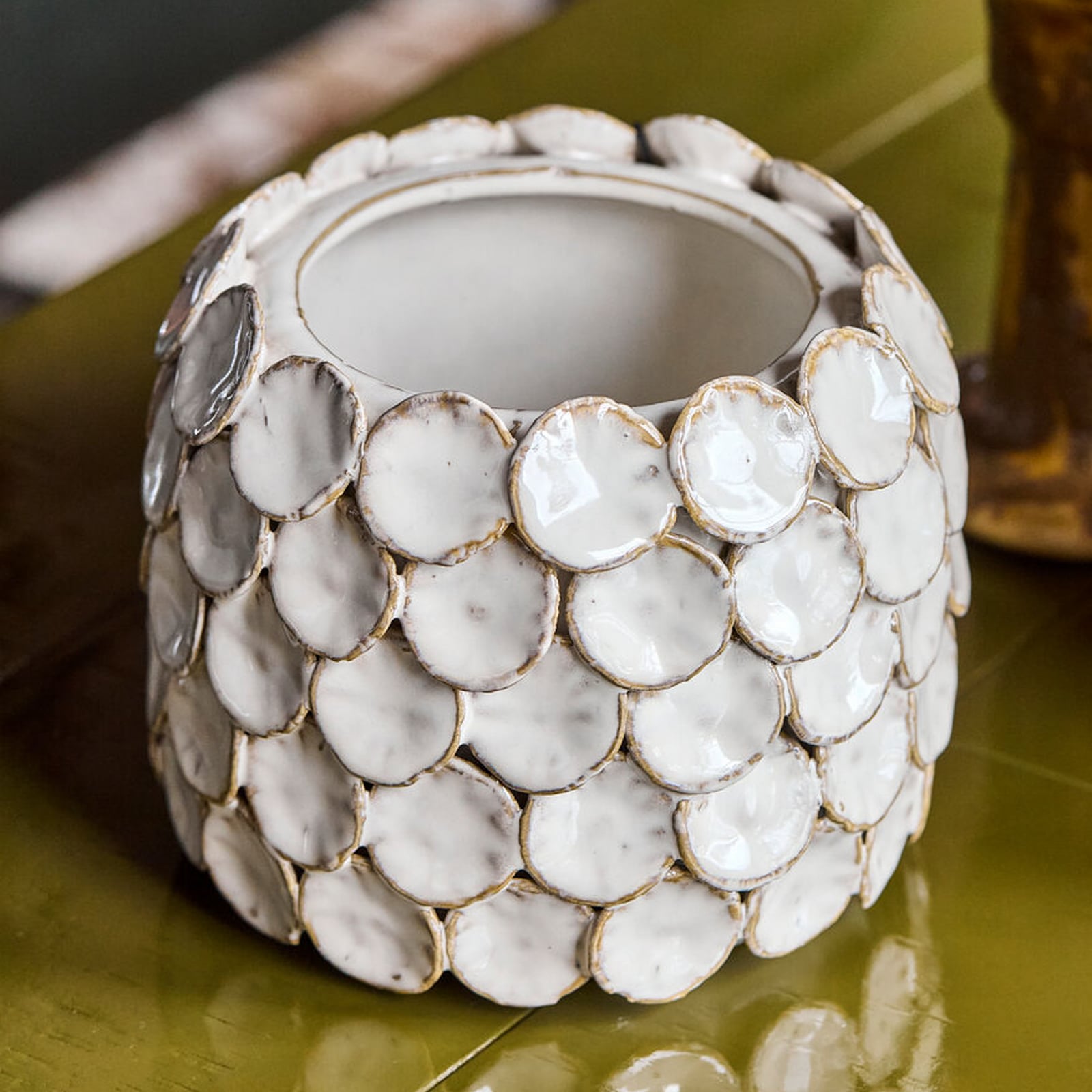 Vaso HDDot, bianco, altezza 10 cm, ceramica - House Doctor