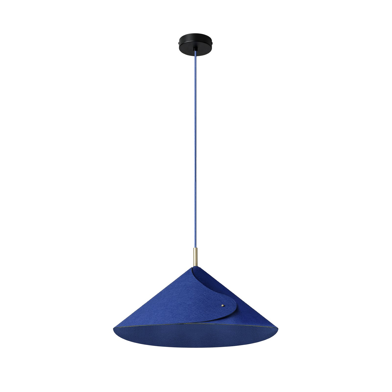 Lampada a sospensione OSRAM Decor Flip, blu, feltro, E14, regolabile