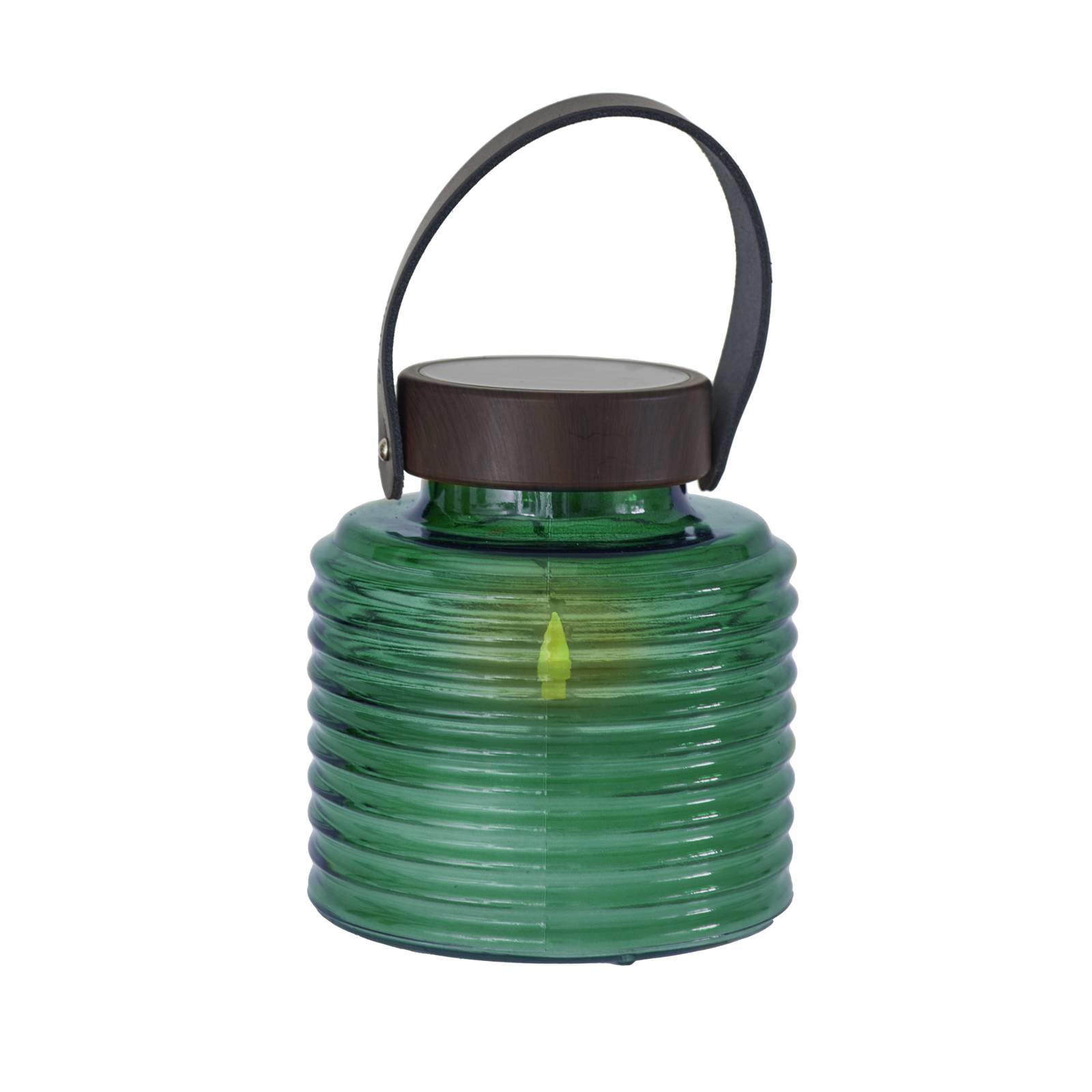 LED-Solarleuchte Aston Jar, Höhe 16 cm, grün/braun, IP44
